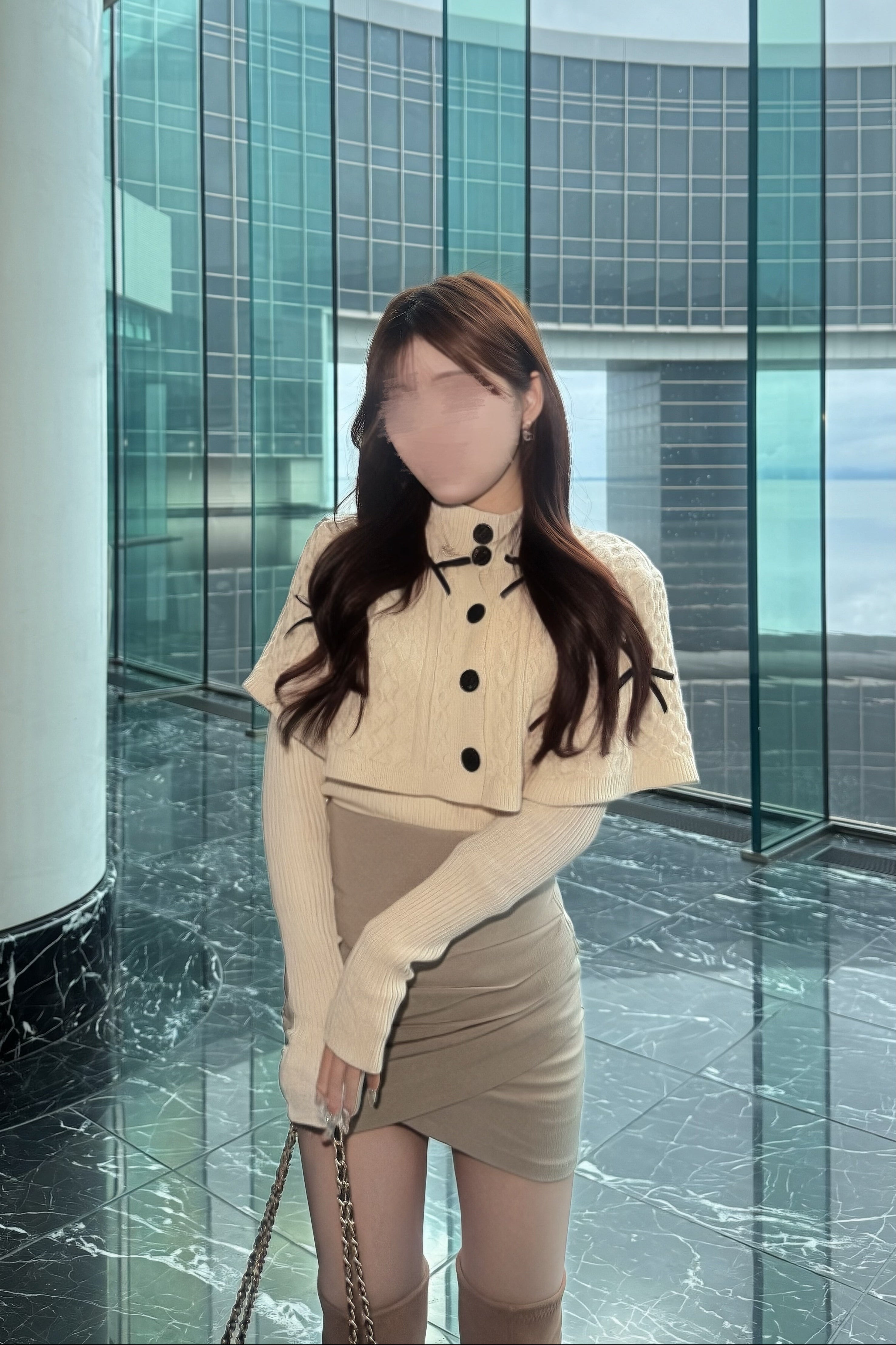 クラシカルボタンケープニット KR13935