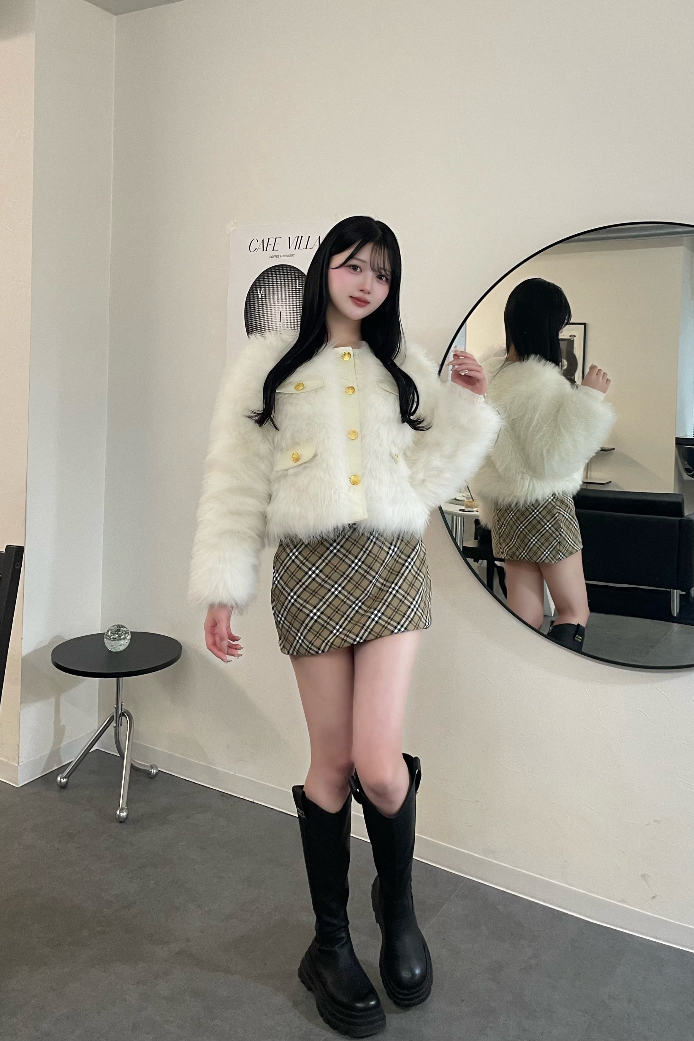 フレンチチェックタイトスカート KR14007