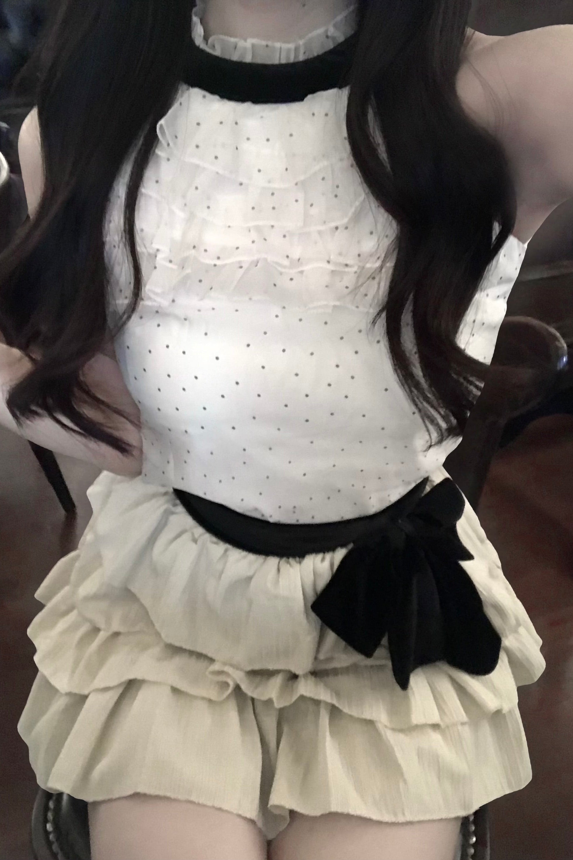 ドットレースフリルセットアップ KR30497