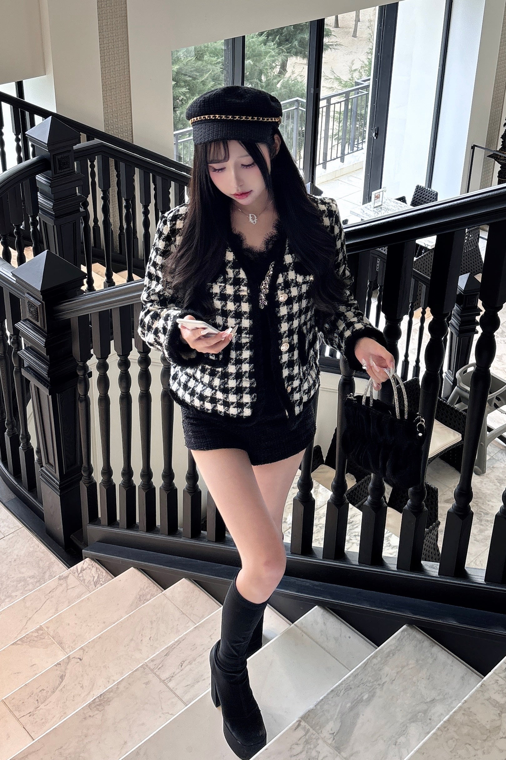 ハウンドトゥースジャケット KR30279