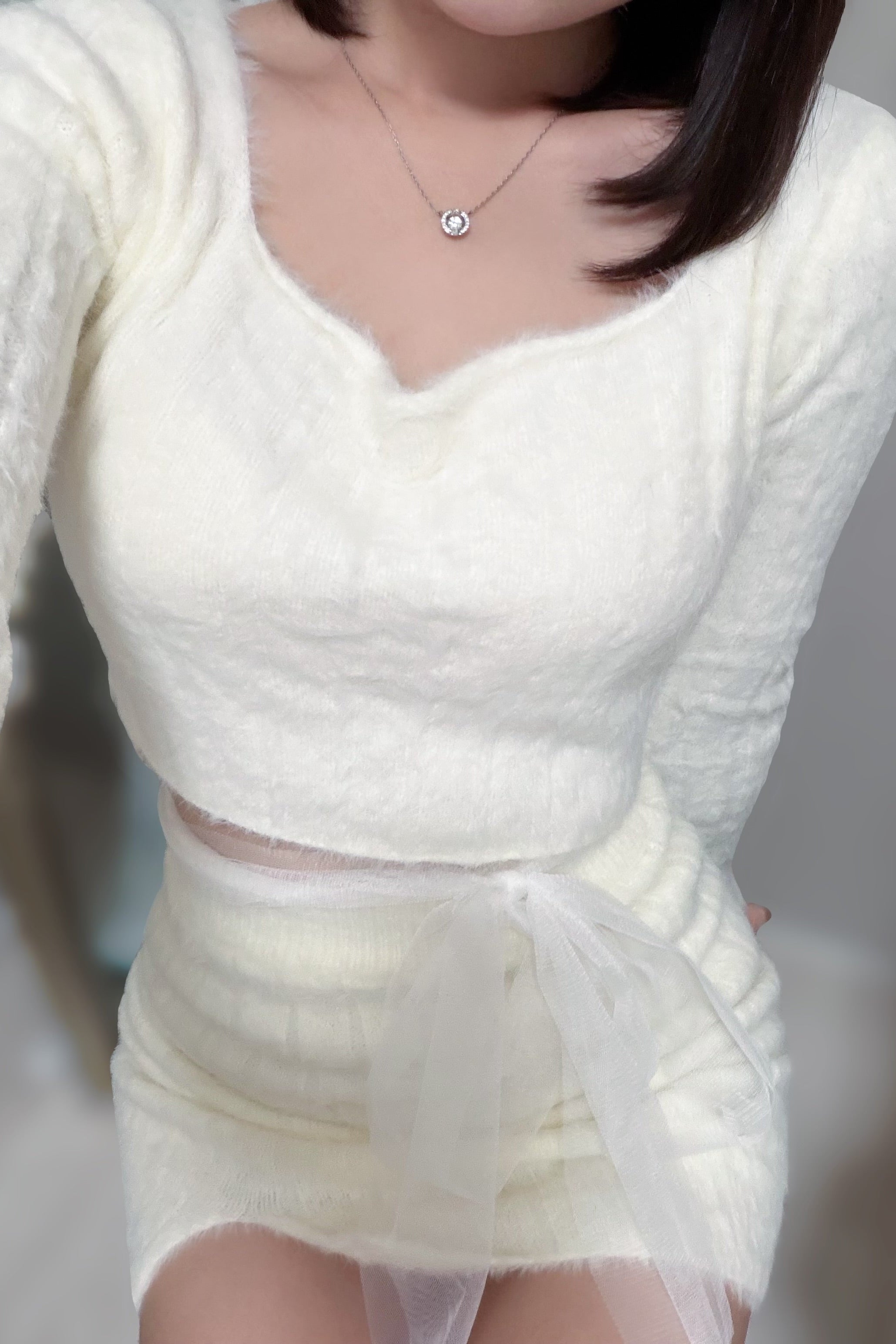 バックリボンニットセットアップ KR12679