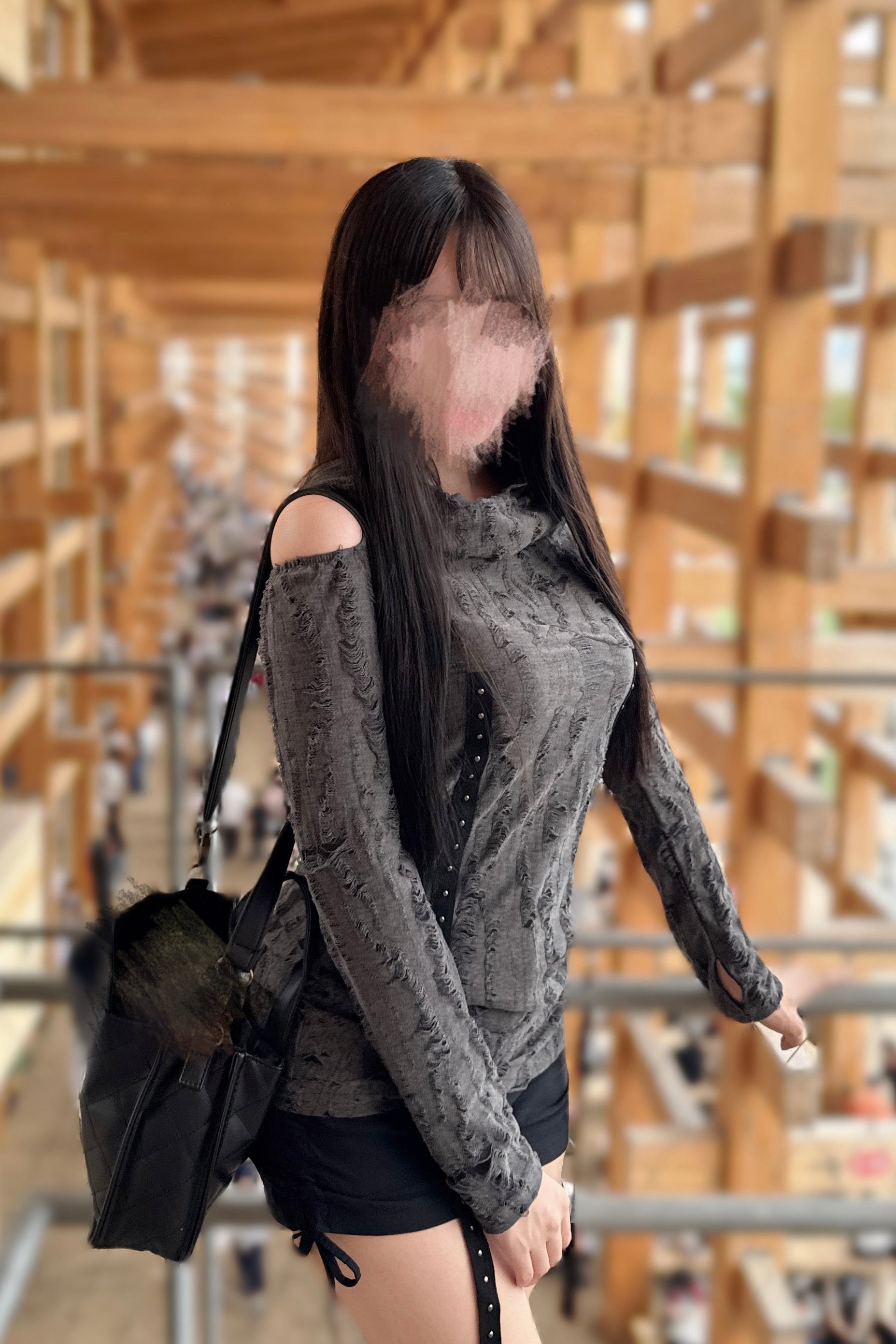 フードニットワンピース KR13183