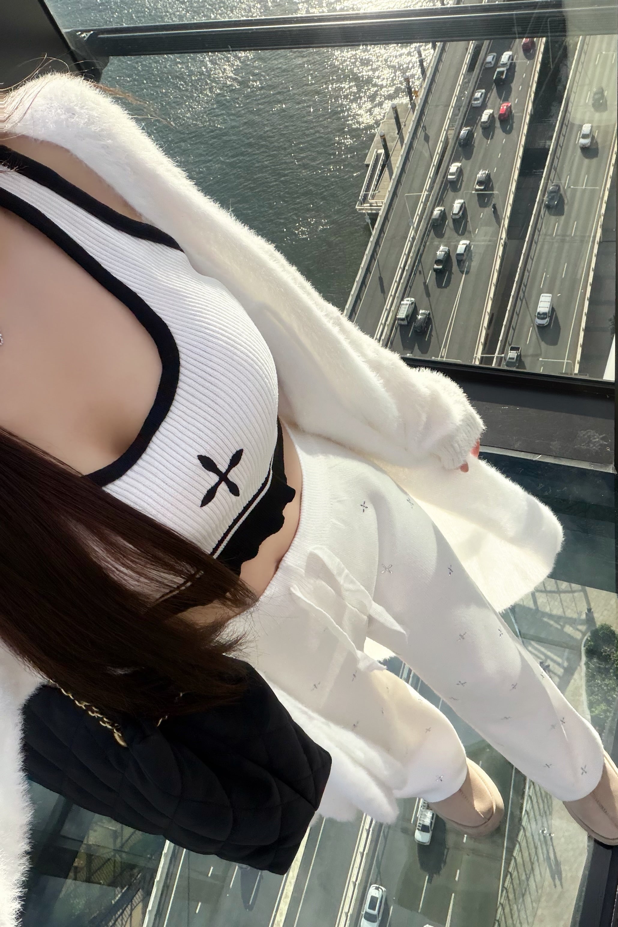 クロスビジューニットパンツ KR15333