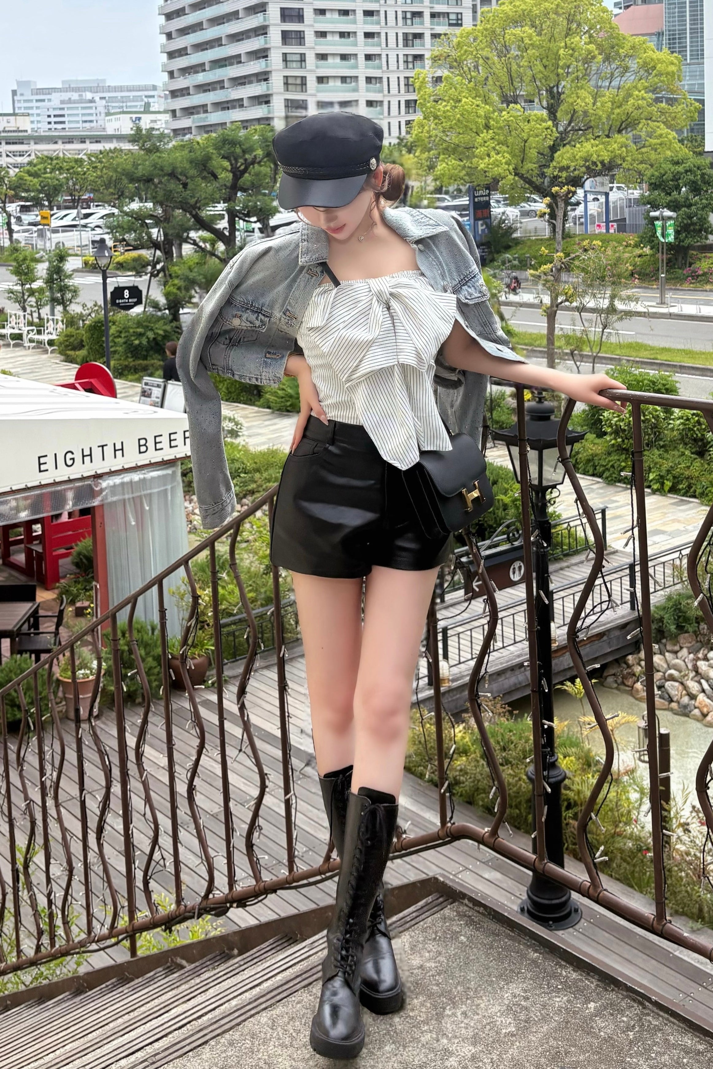 レザーショートパンツ KR14564