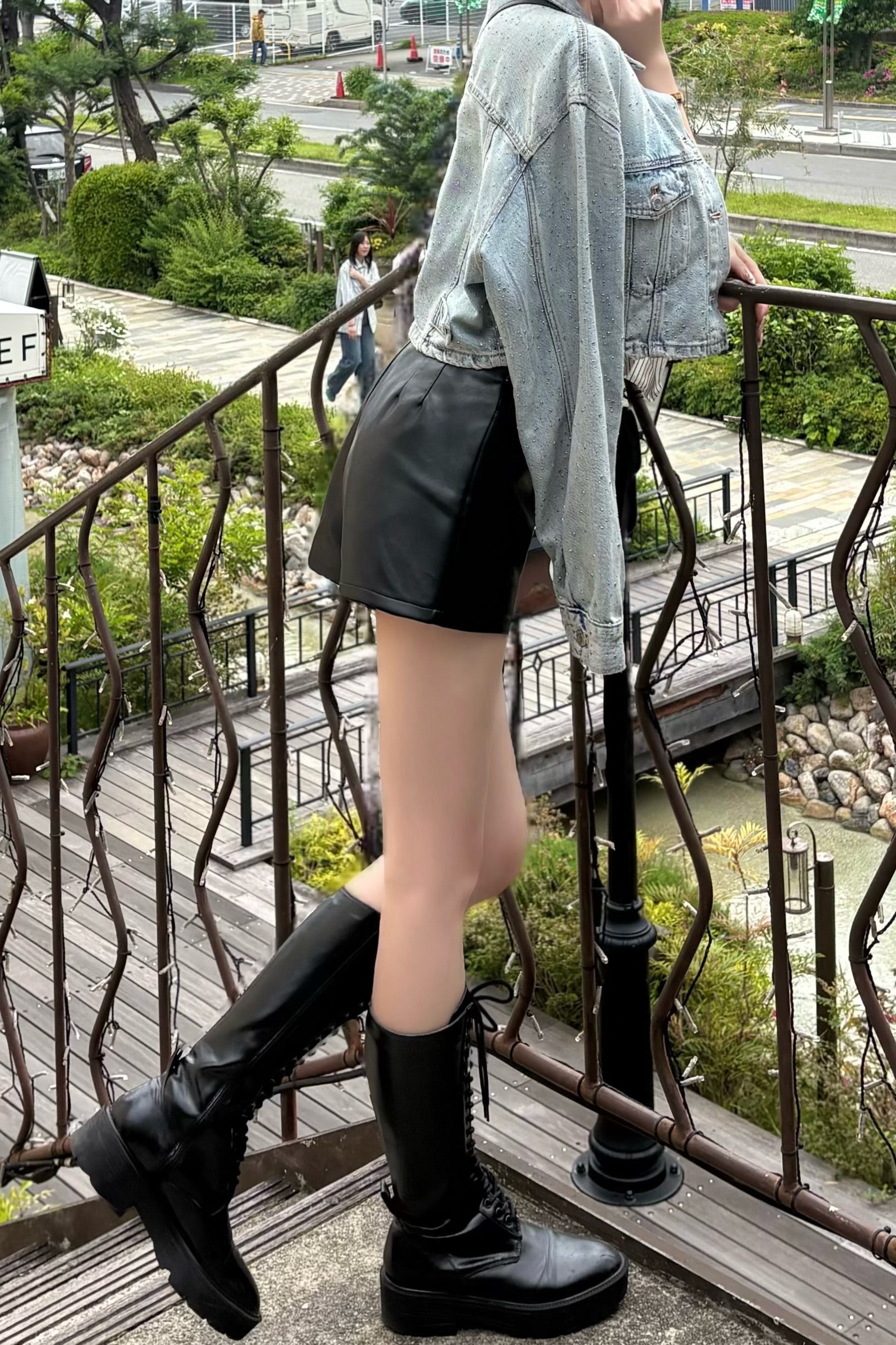レザーショートパンツ KR14564