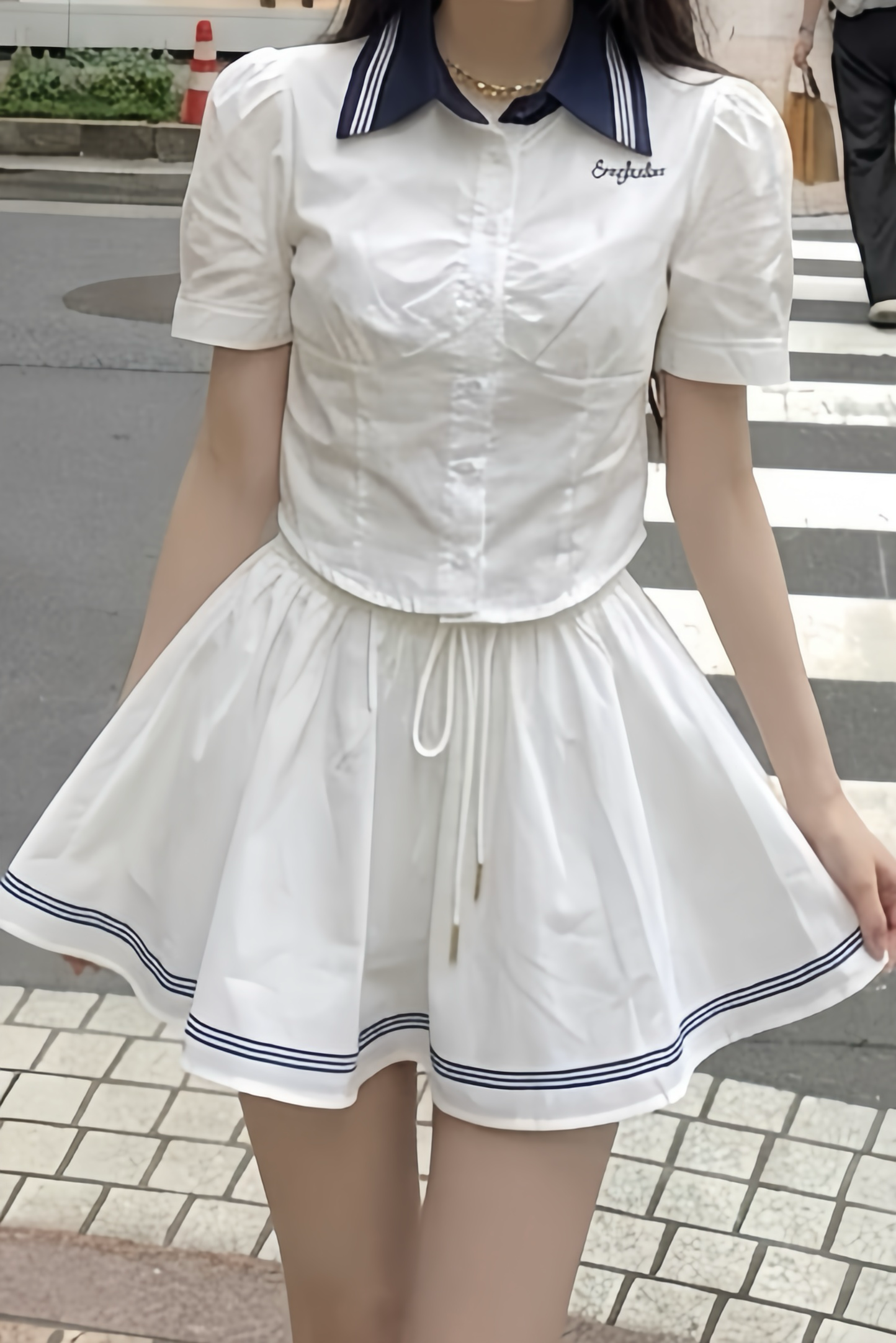 クロップシャツセットアップ KR11208