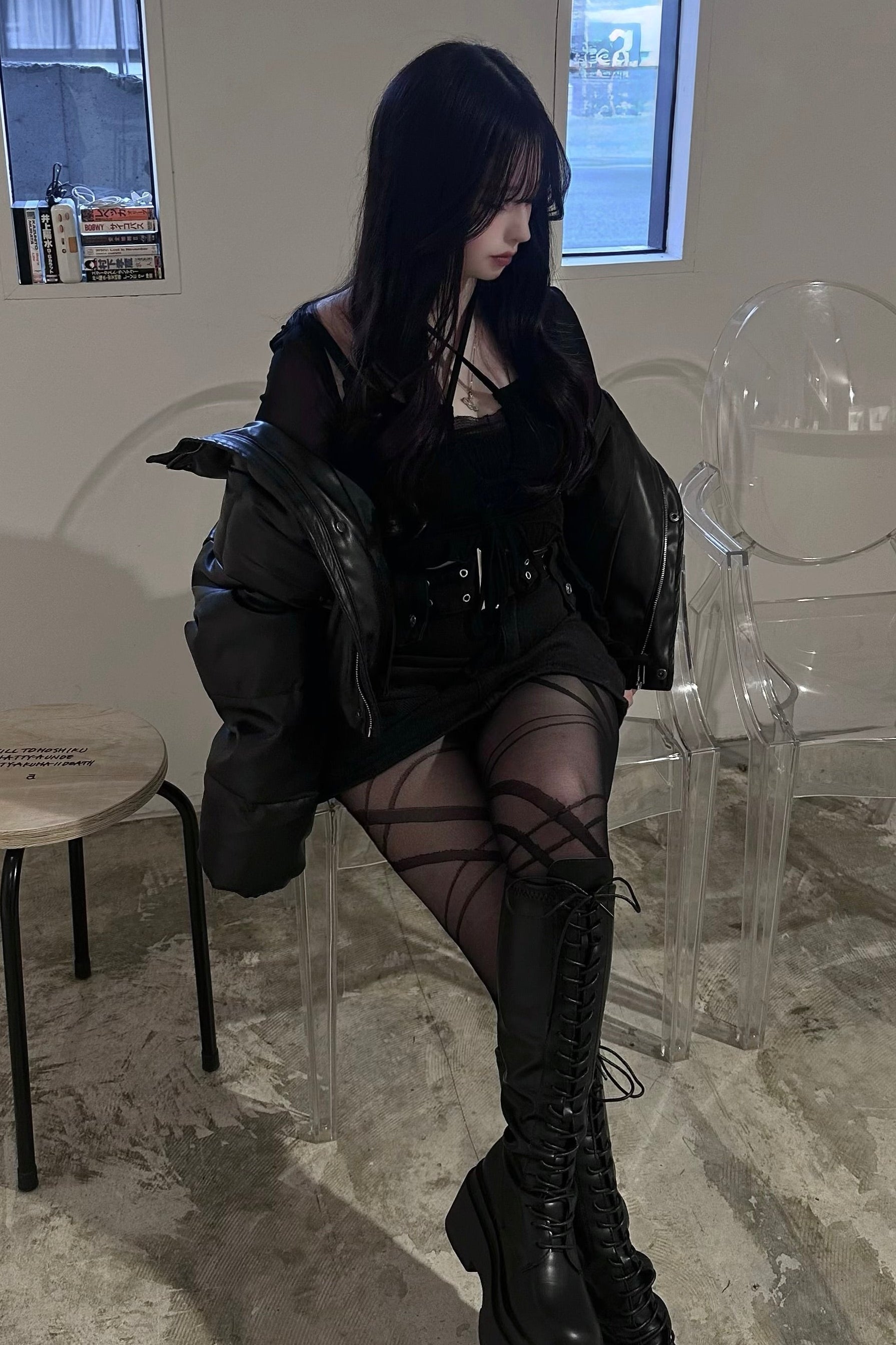 フェイクレザーショートダウン KR30168