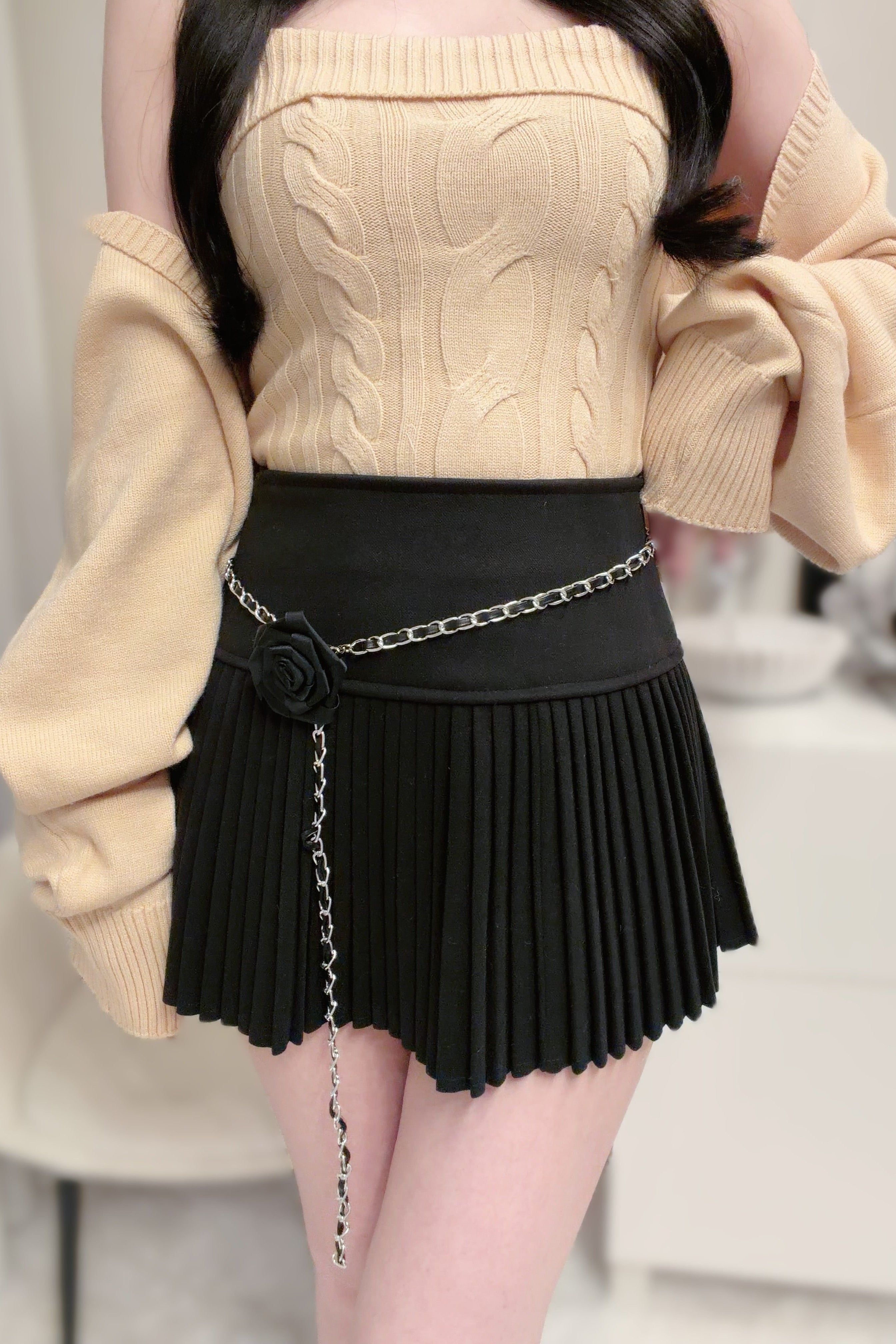 ローズプリーツスカート KR13827