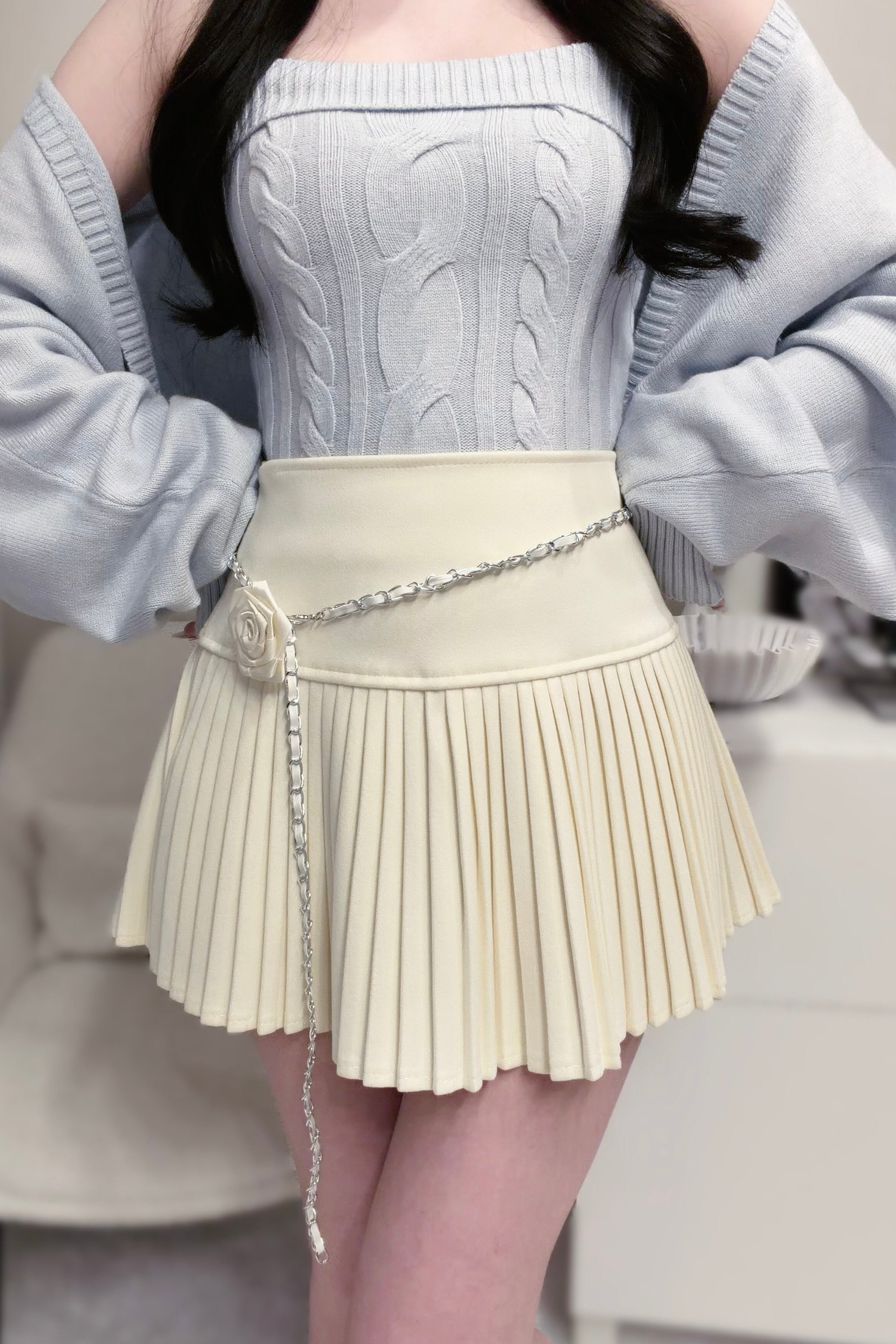 ローズプリーツスカート KR13827