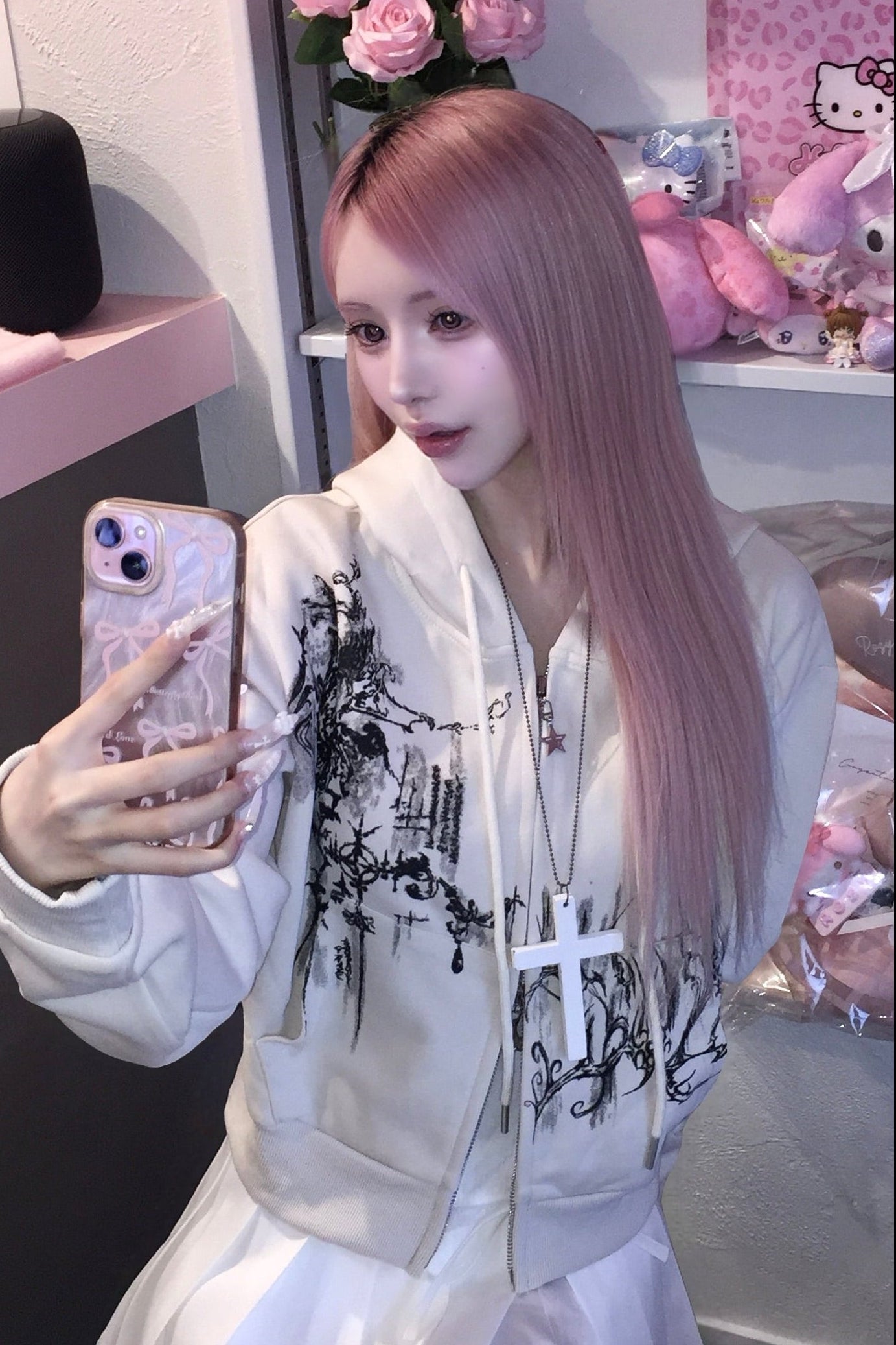 プリントゴシックデザインパーカー KR13430