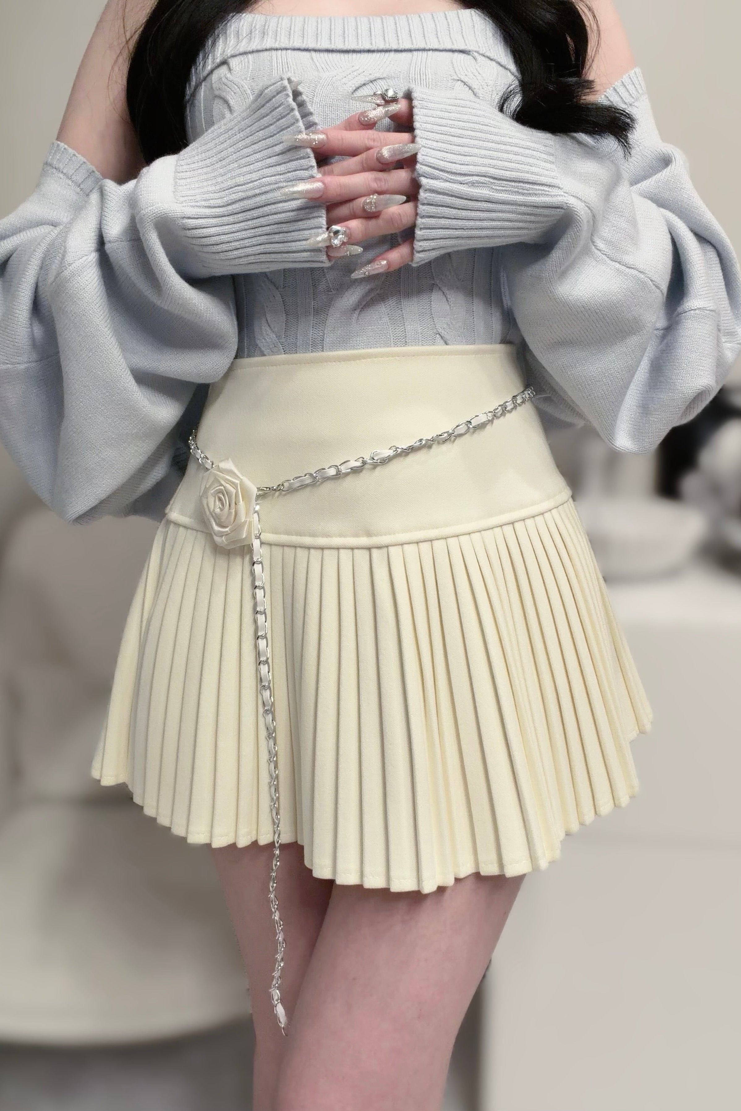 ローズプリーツスカート KR13827