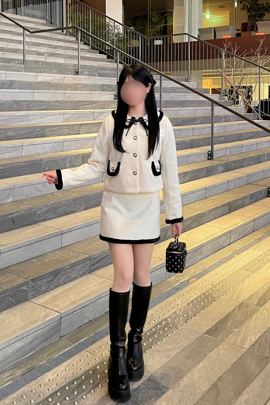 ガーリーツイードリボンセットアップ  KR30412