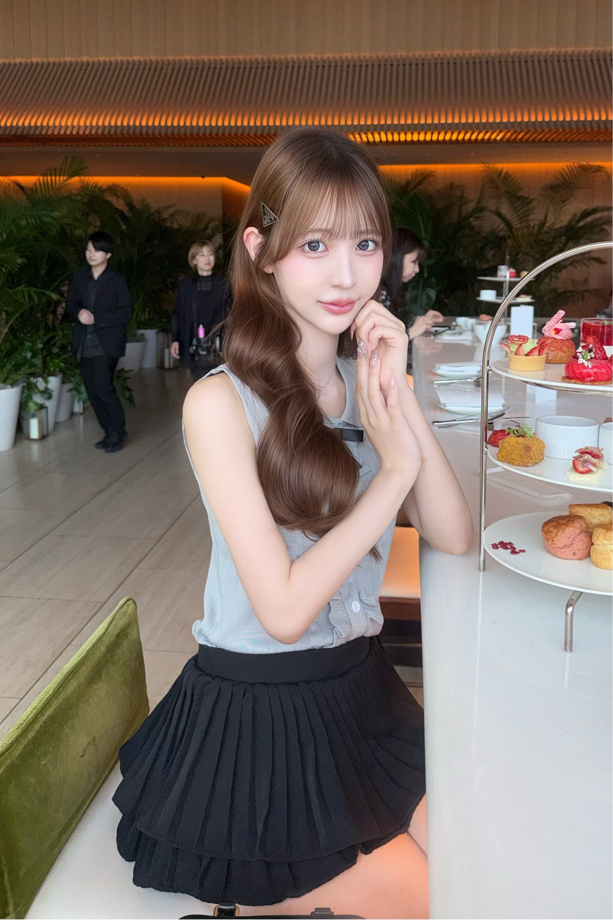 プリーツティアードミニスカパン KR14317