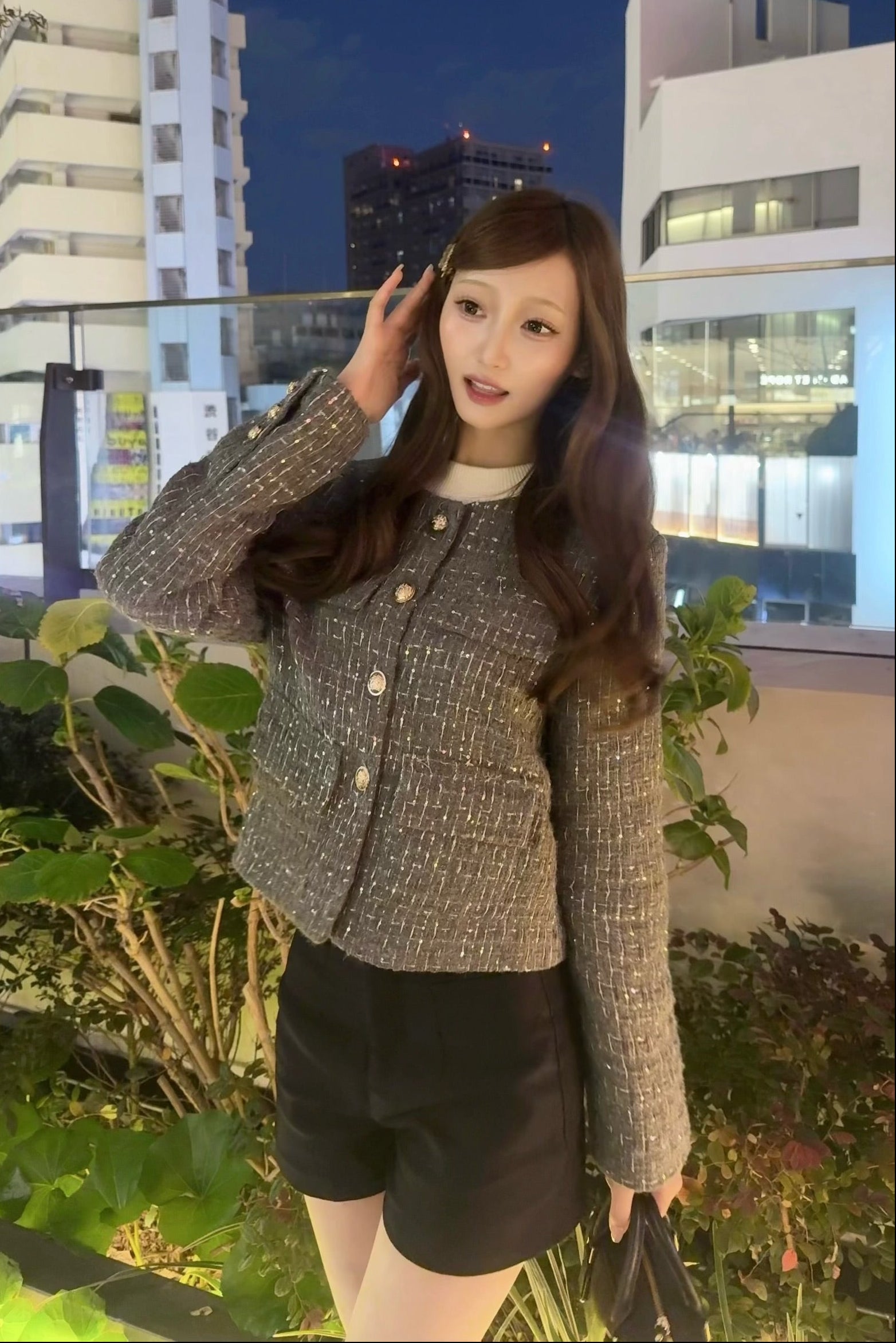 ラメツイードゴールドボタンジャケット KR30127