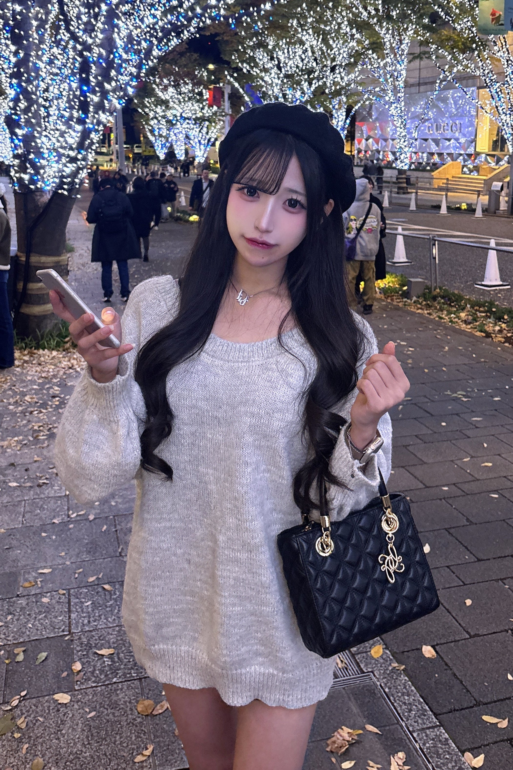 バックリボンニット KR13398