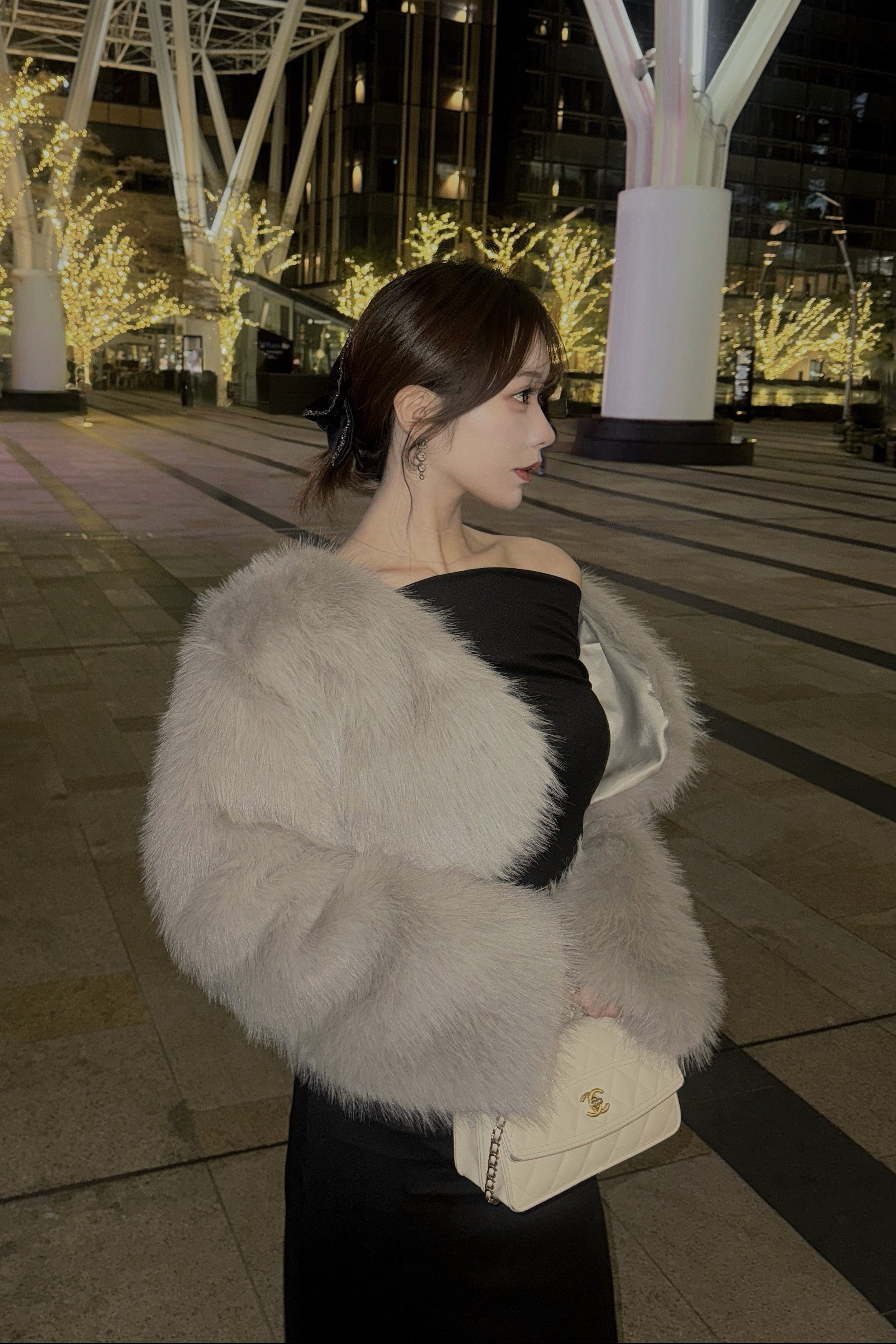 ファーショートコート KR30367