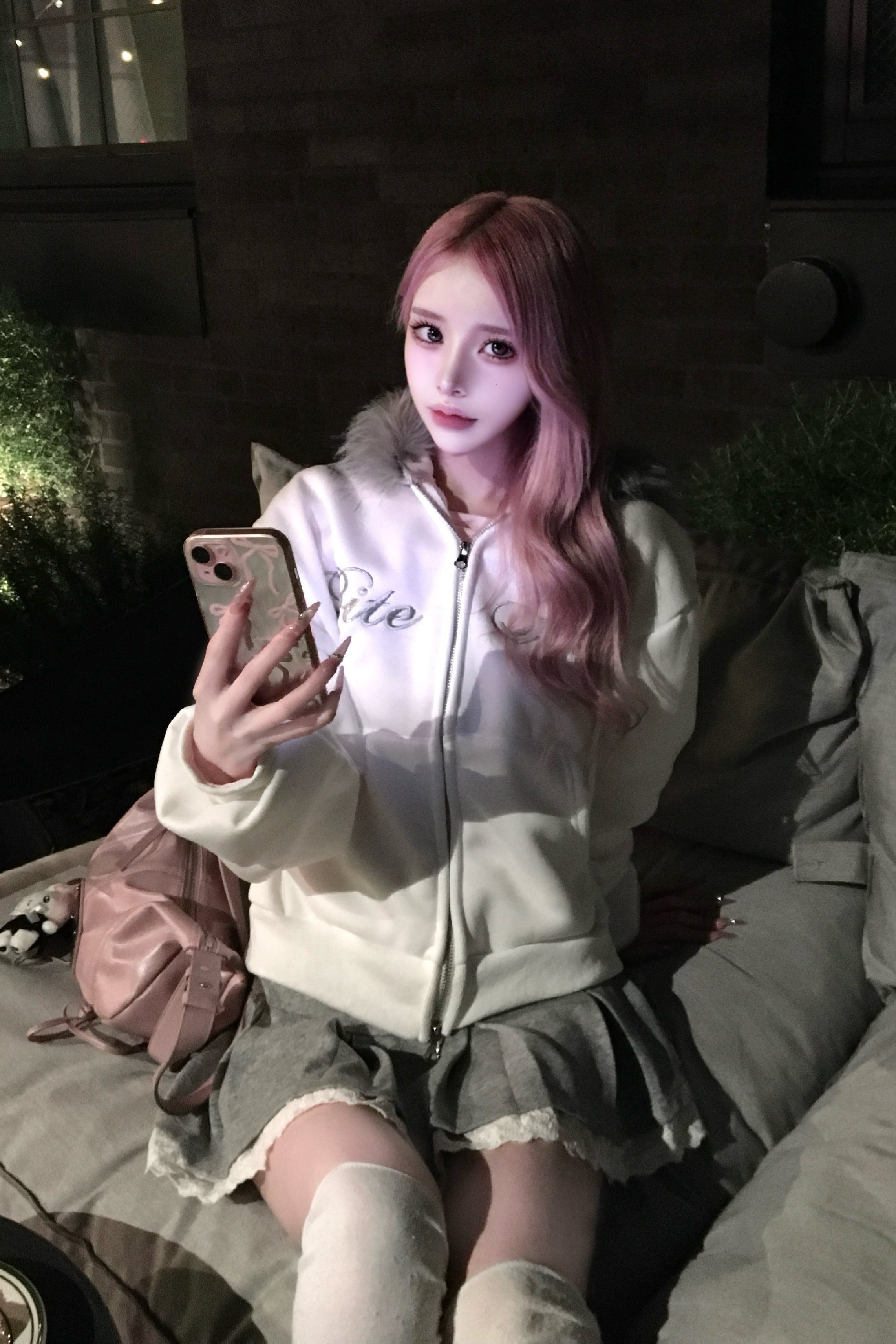 ボリュームファーフーディー KR13429