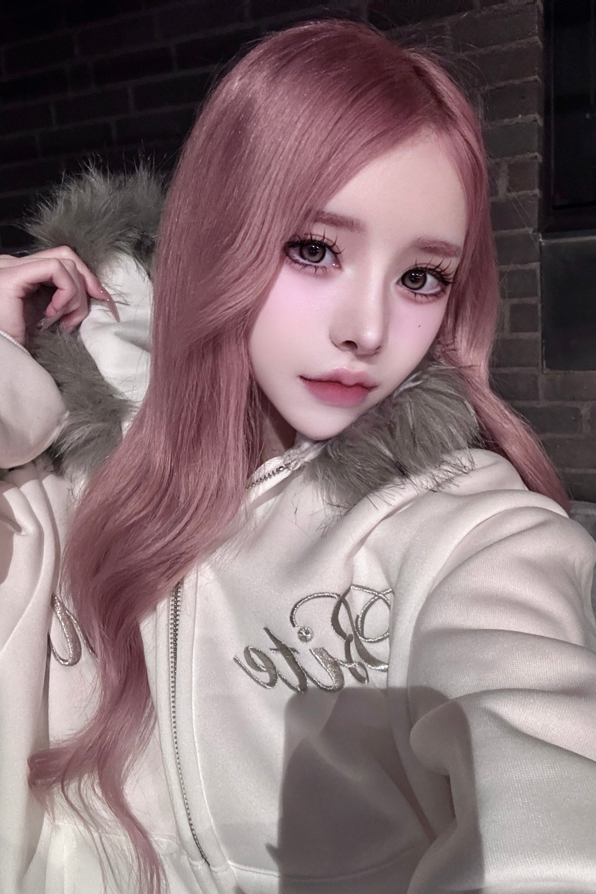 ボリュームファーフーディー KR13429