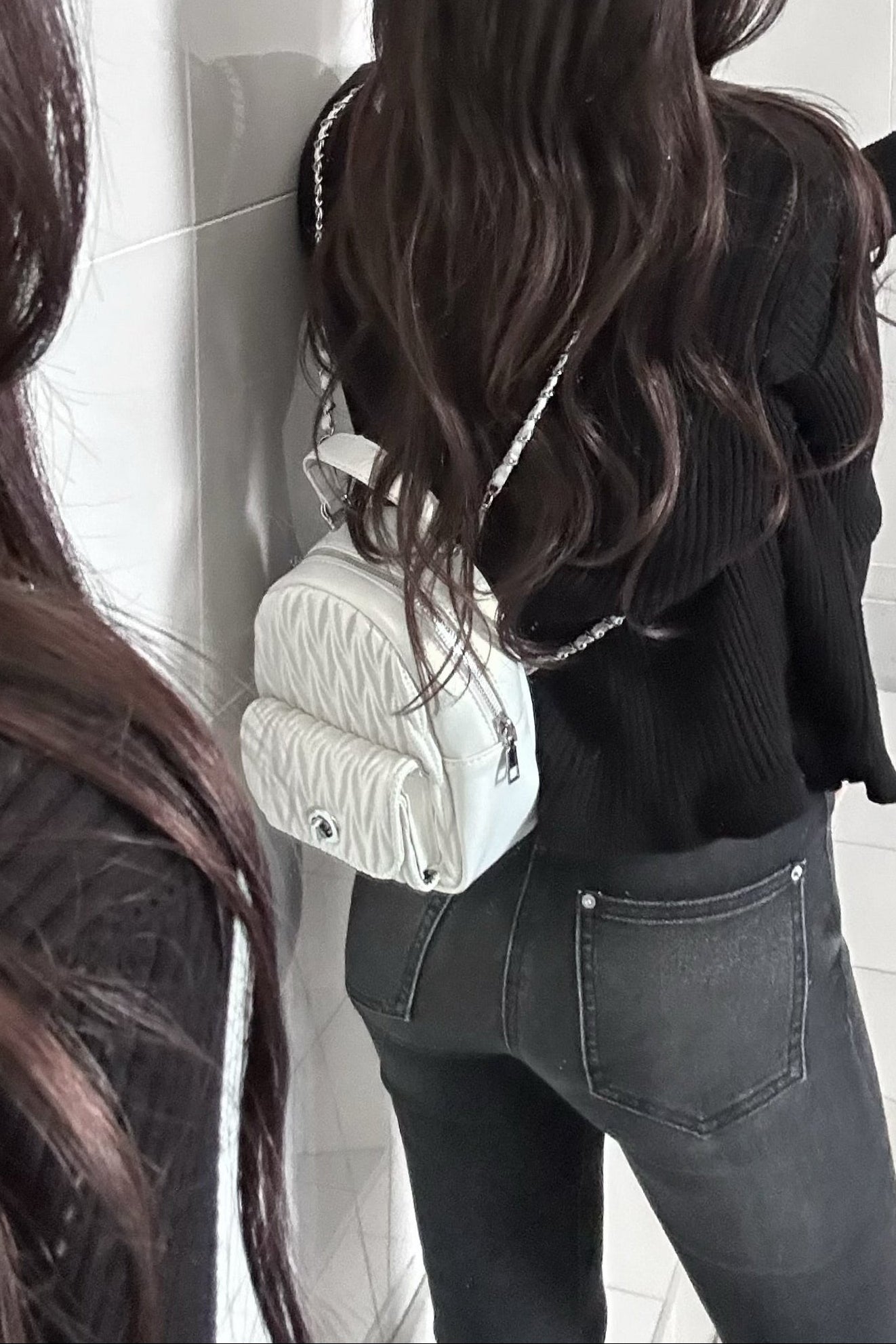 チェーンキルティングミニバッグパック KR14147