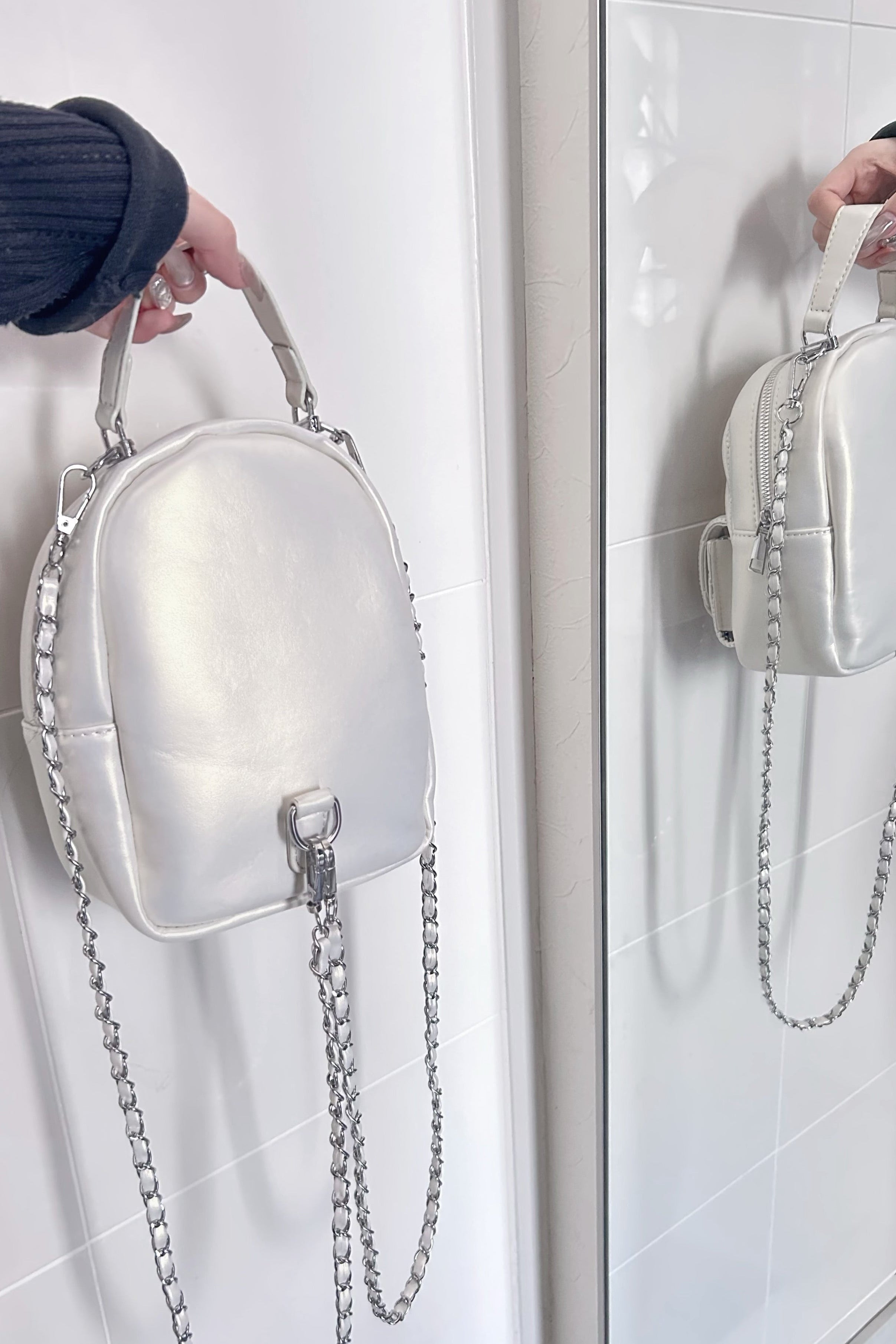 チェーンキルティングミニバッグパック KR14147