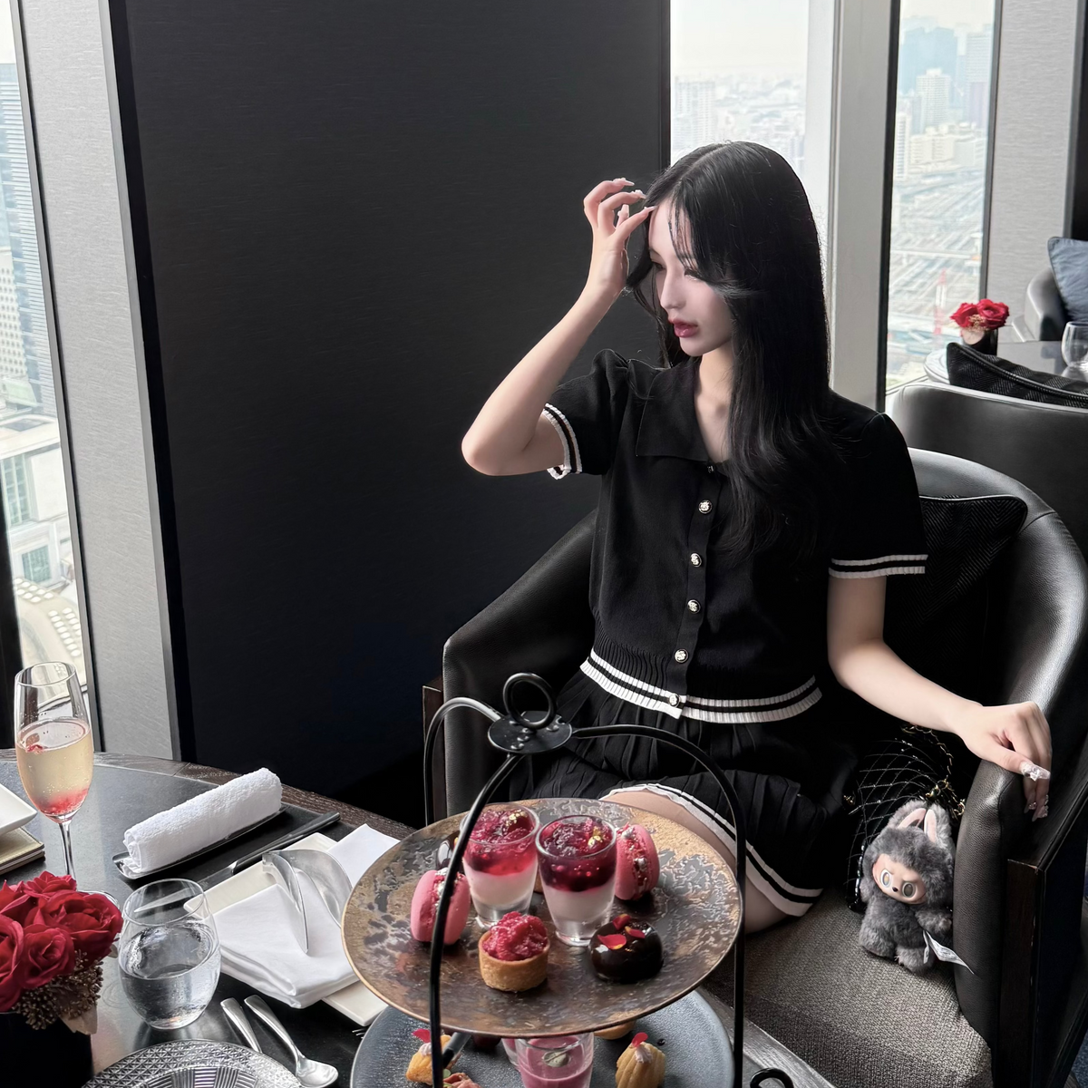 【ほぼ未使用✨】AP STUDIO ウール100% ふわふわニット　黒　秋冬活躍 ほぼ未使用✨】AP STUDIO ウール100% ふわふわニット 黒 秋冬活躍 片畦