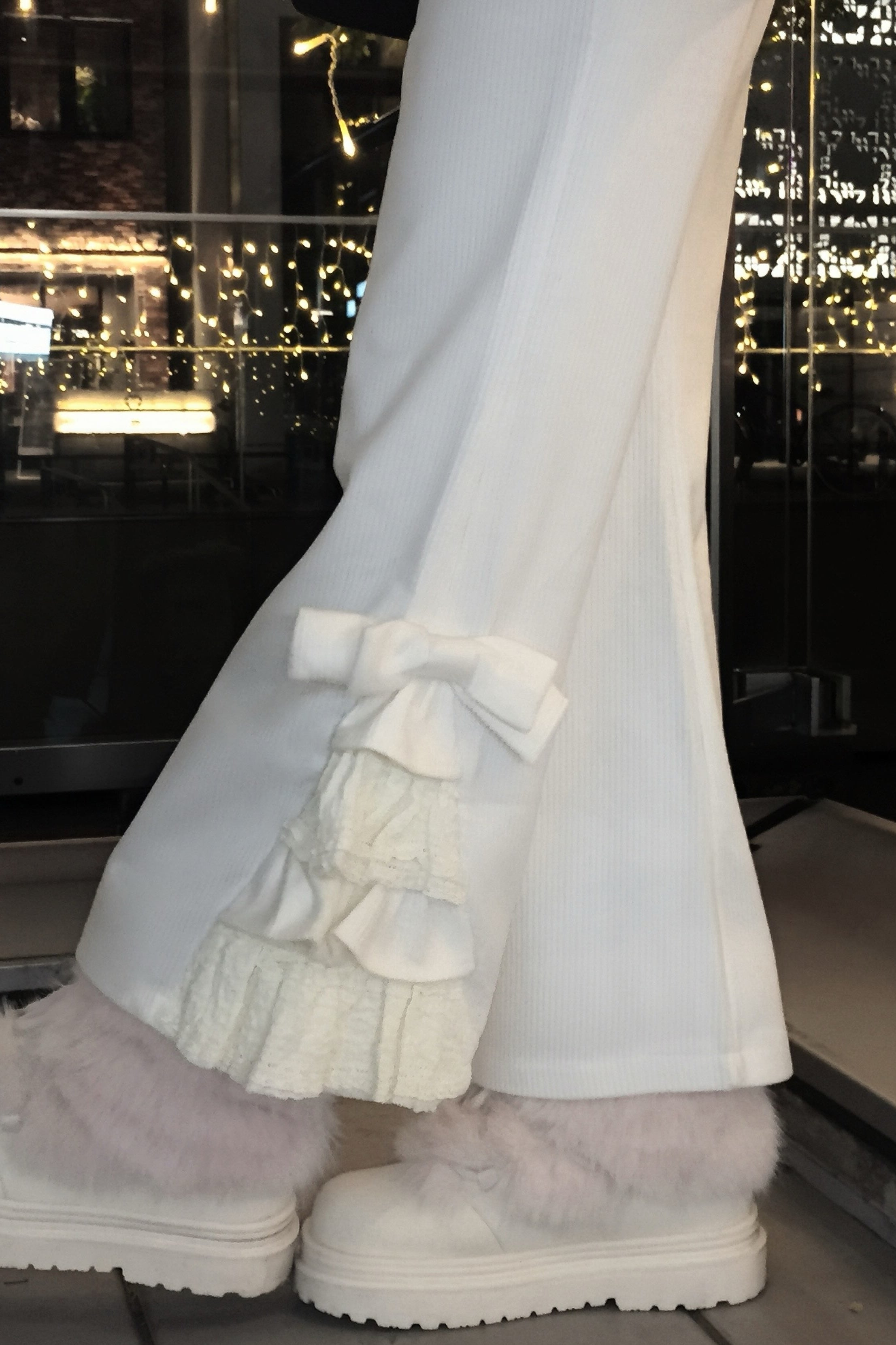 サイドリボンセミフレアスウェットパンツ KR13870