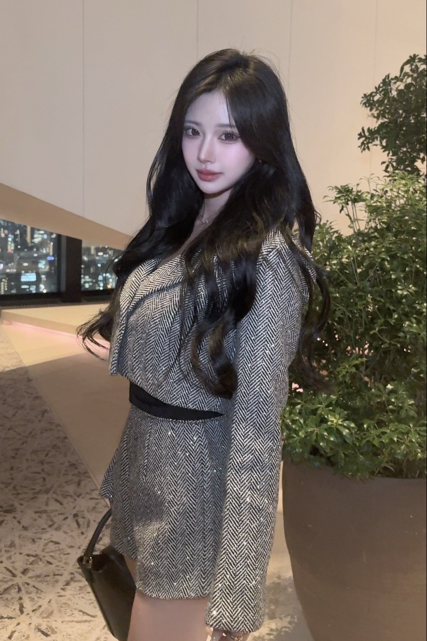 ヘリンボーンクロップドセットアップ KR13220