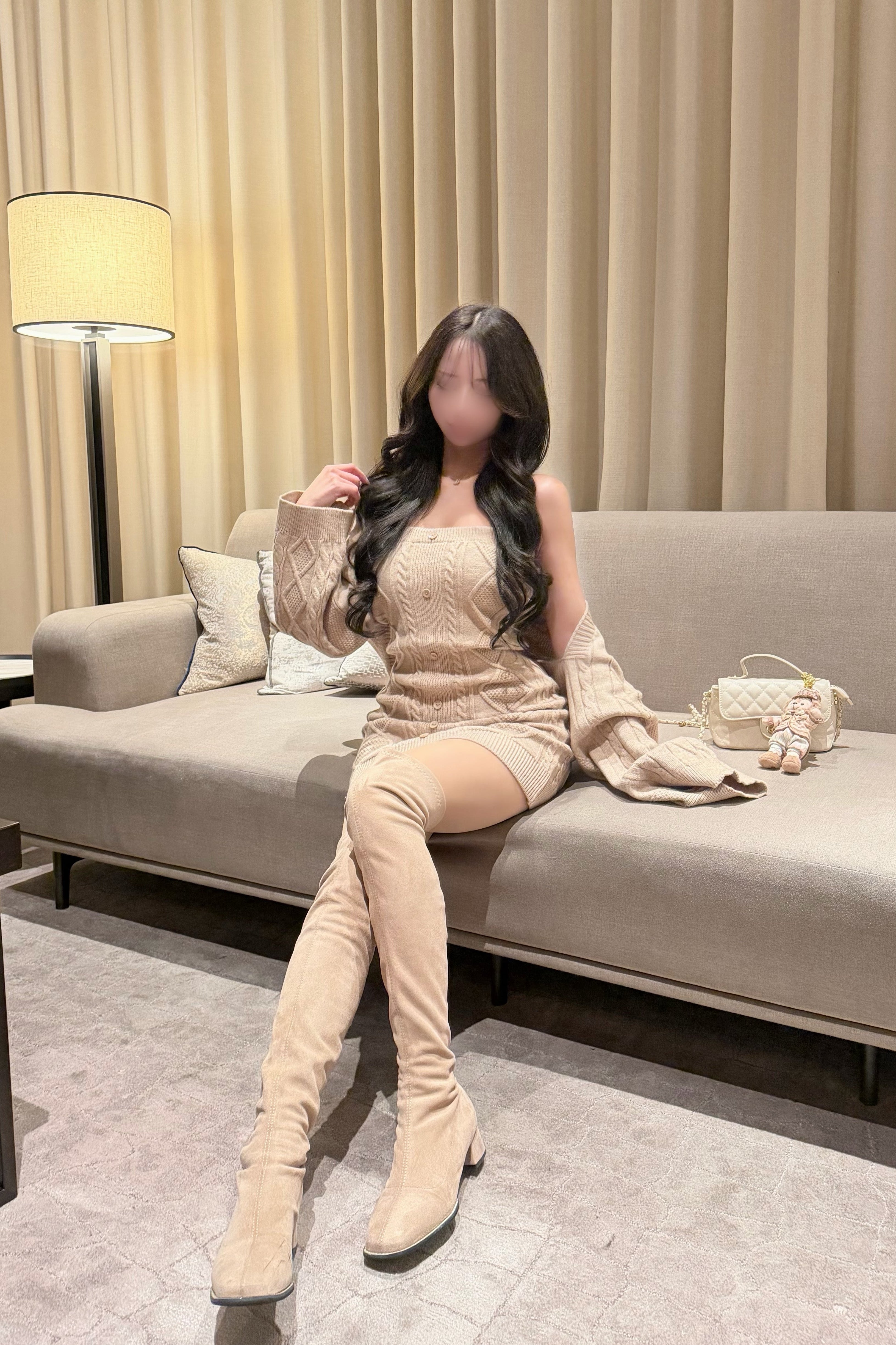 ワンショルニットワンピ KR14157