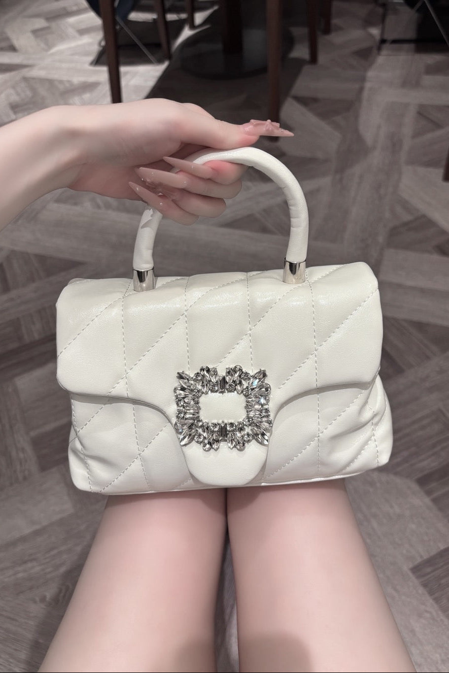 スクエアビジューハンドバッグ KR14927