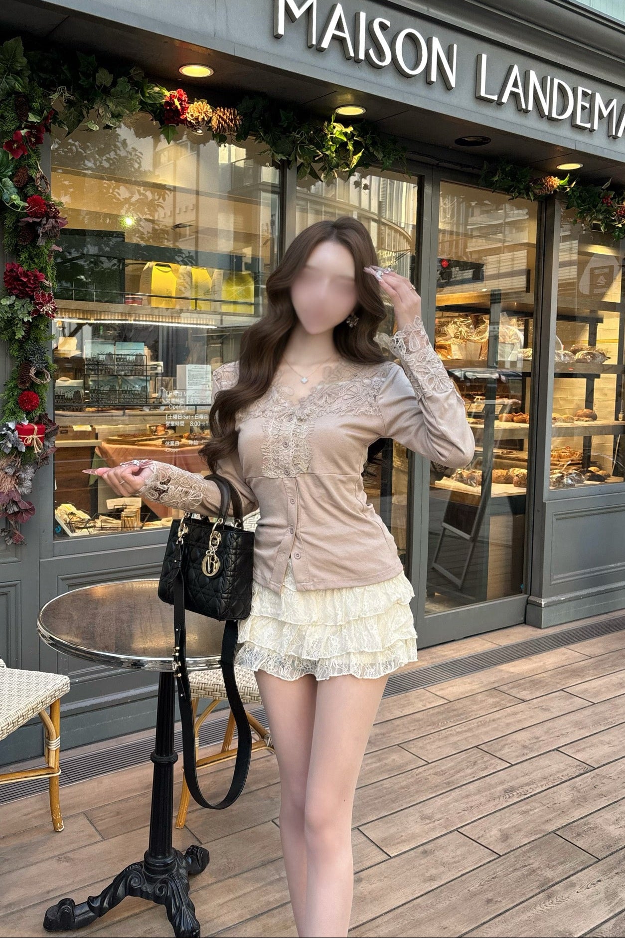 フラワーレースシアートップス KR13909