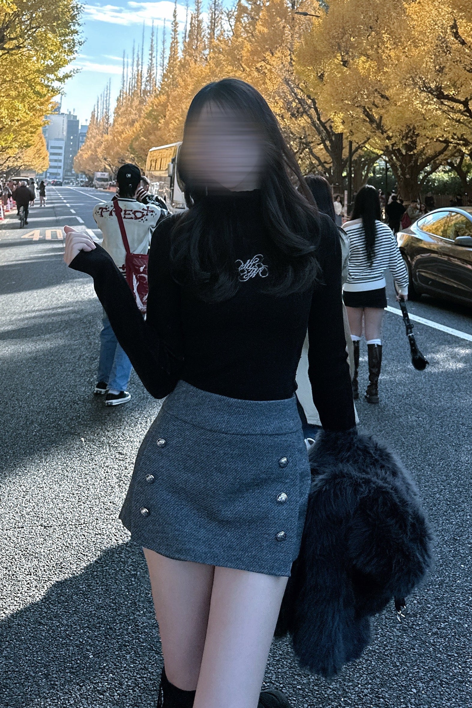 フロントボタンミニスカート KR13514