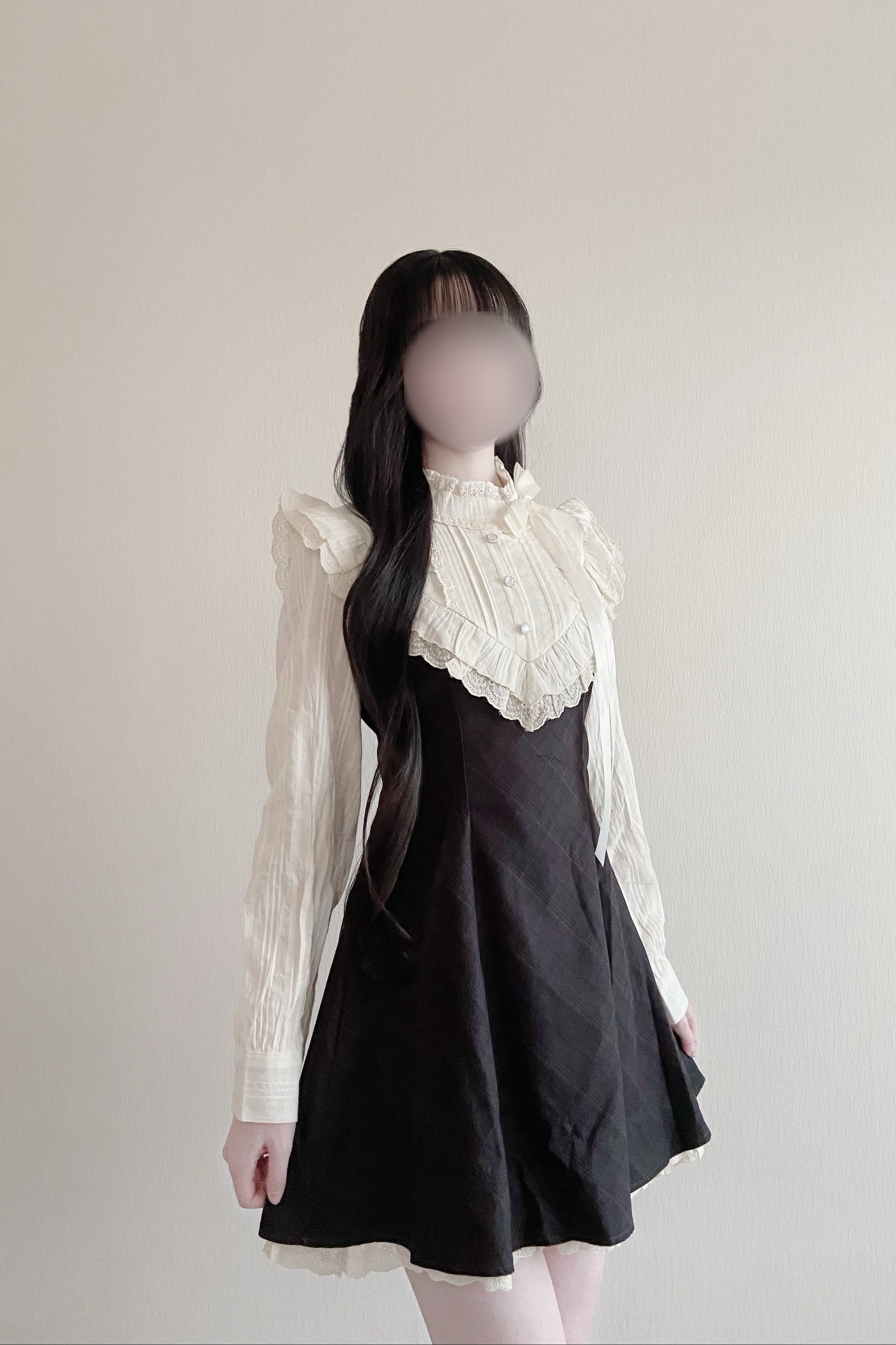 リボンレースドッキングワンピース KR14016