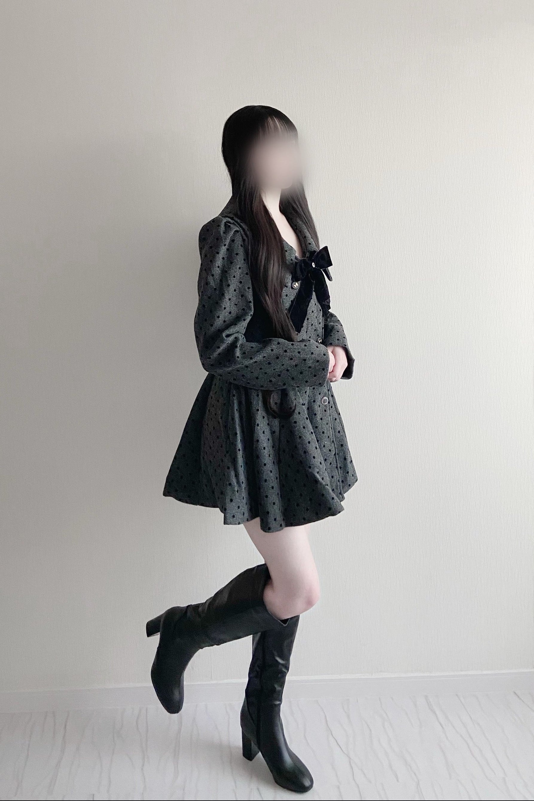 スクエアロングブーツ KR14022