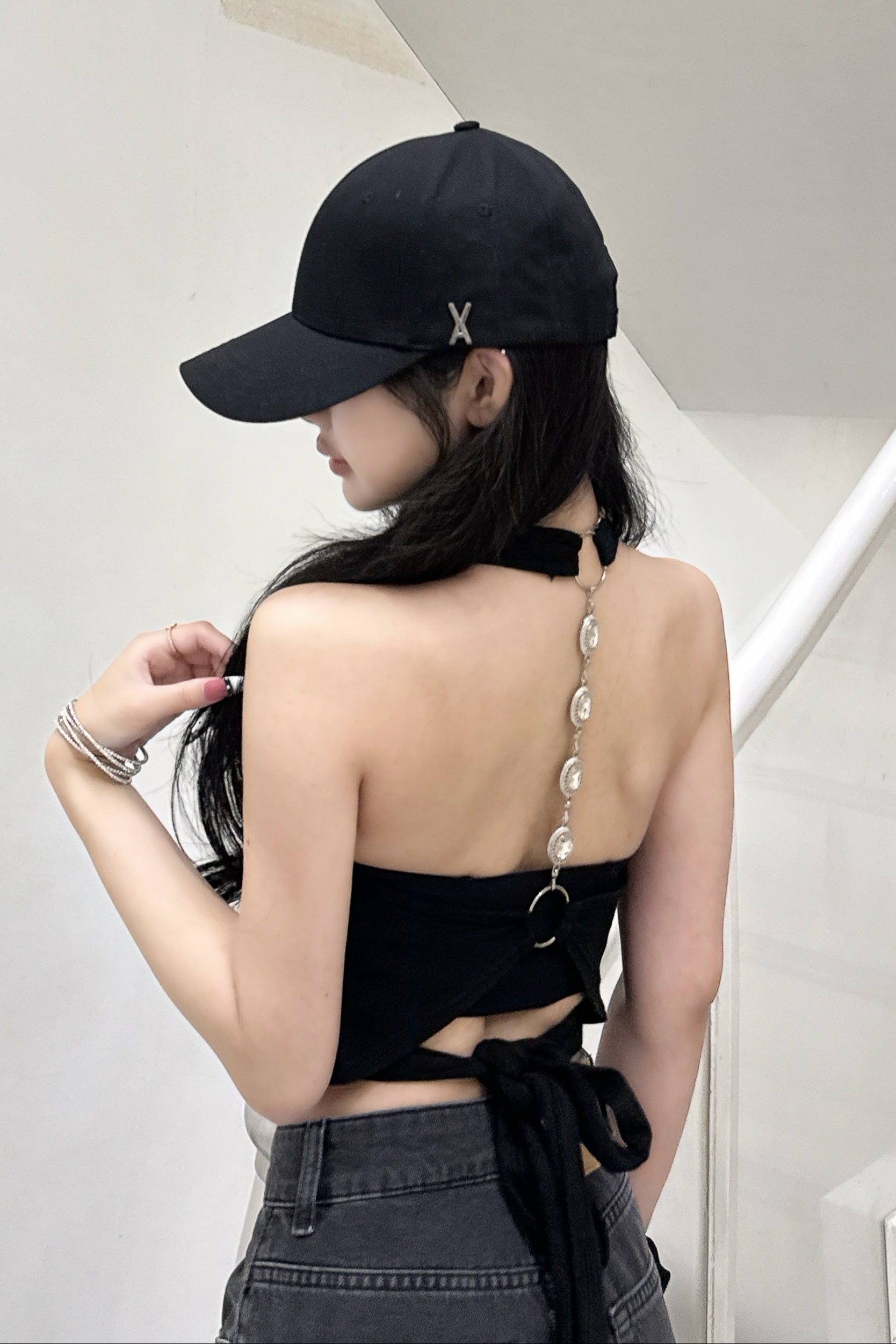 バックオープンクロップドノースリーブ KR14964