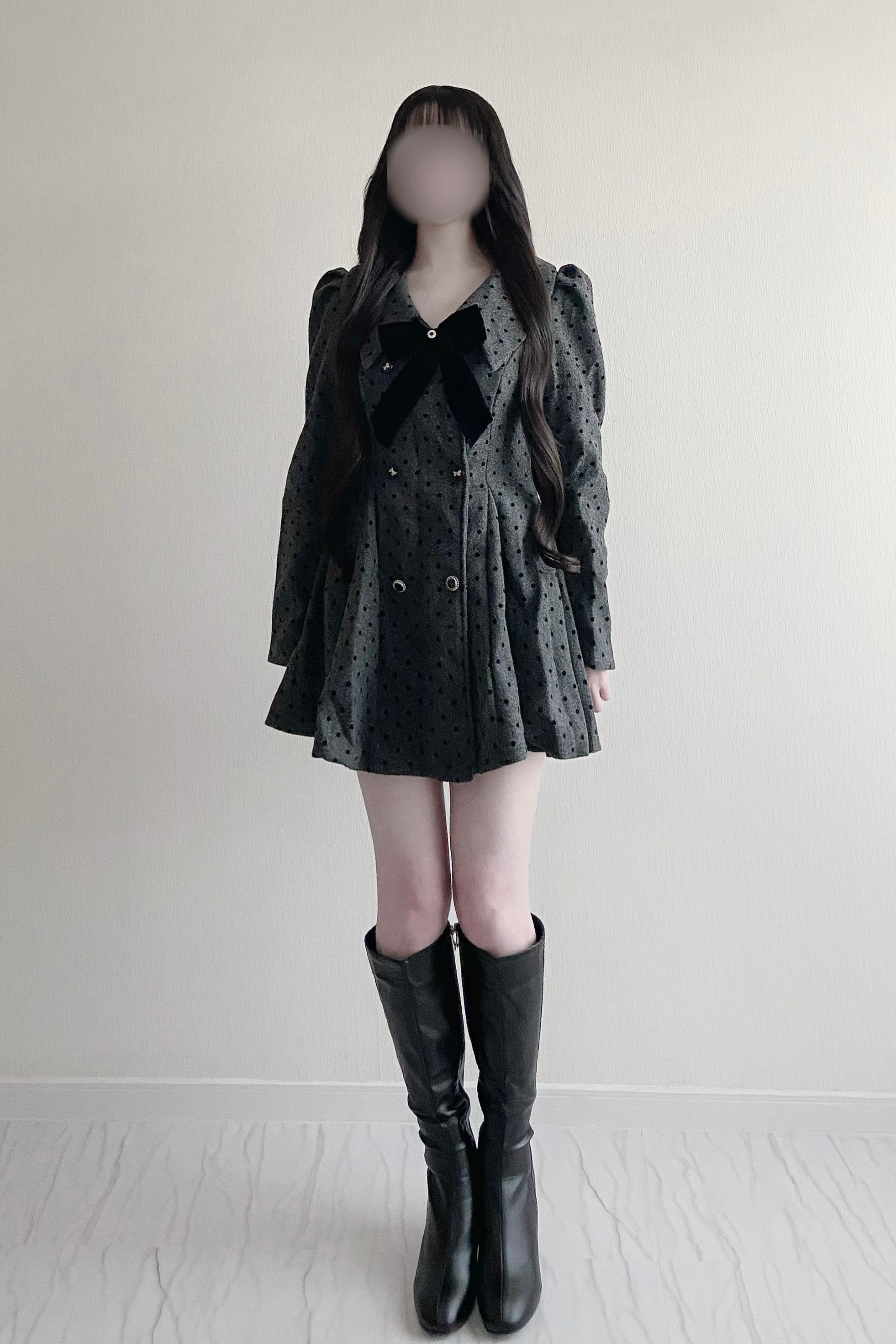 スクエアロングブーツ KR14022