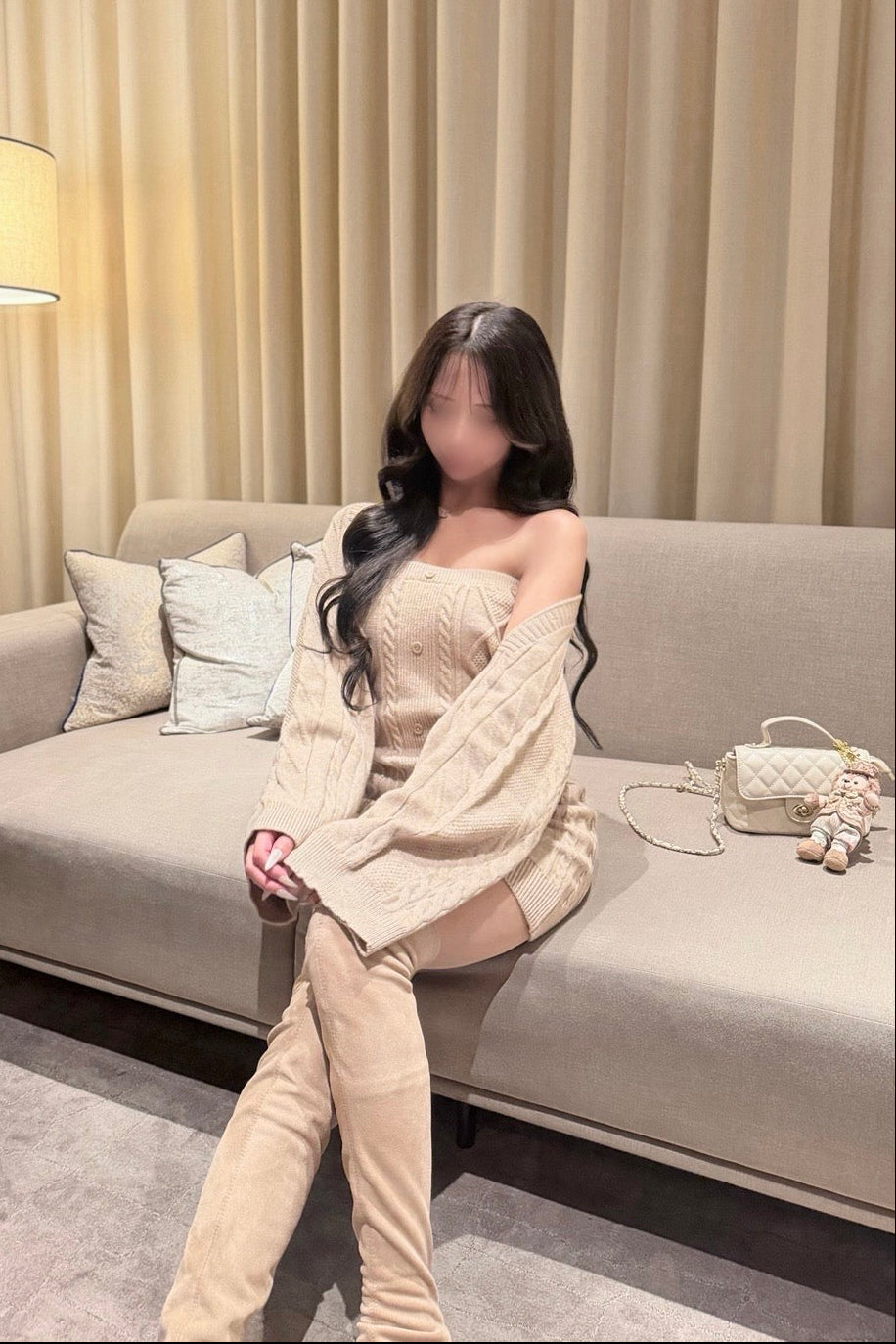 ワンショルニットワンピ KR14157