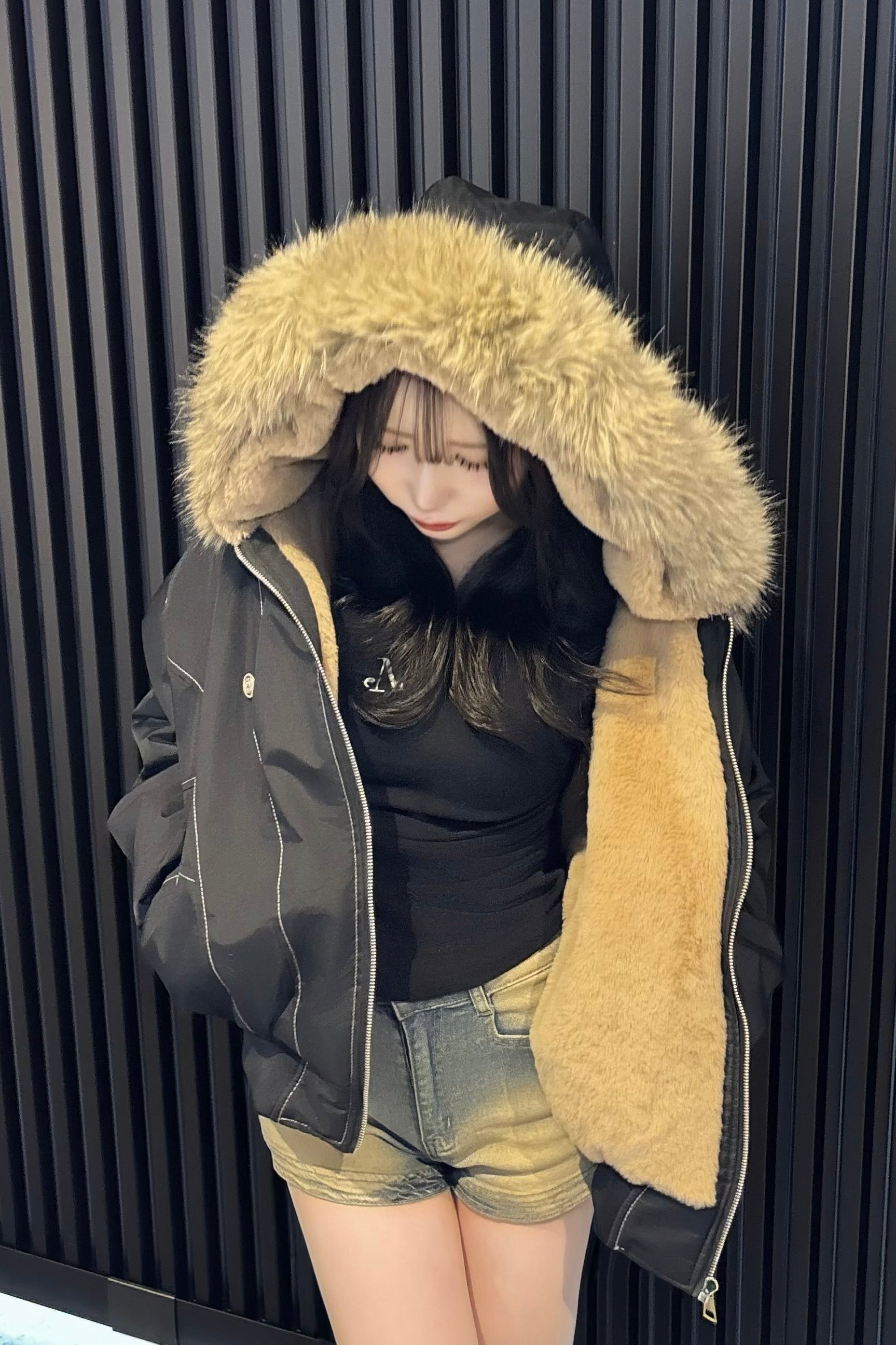 フードファーツキブルゾン KR30145