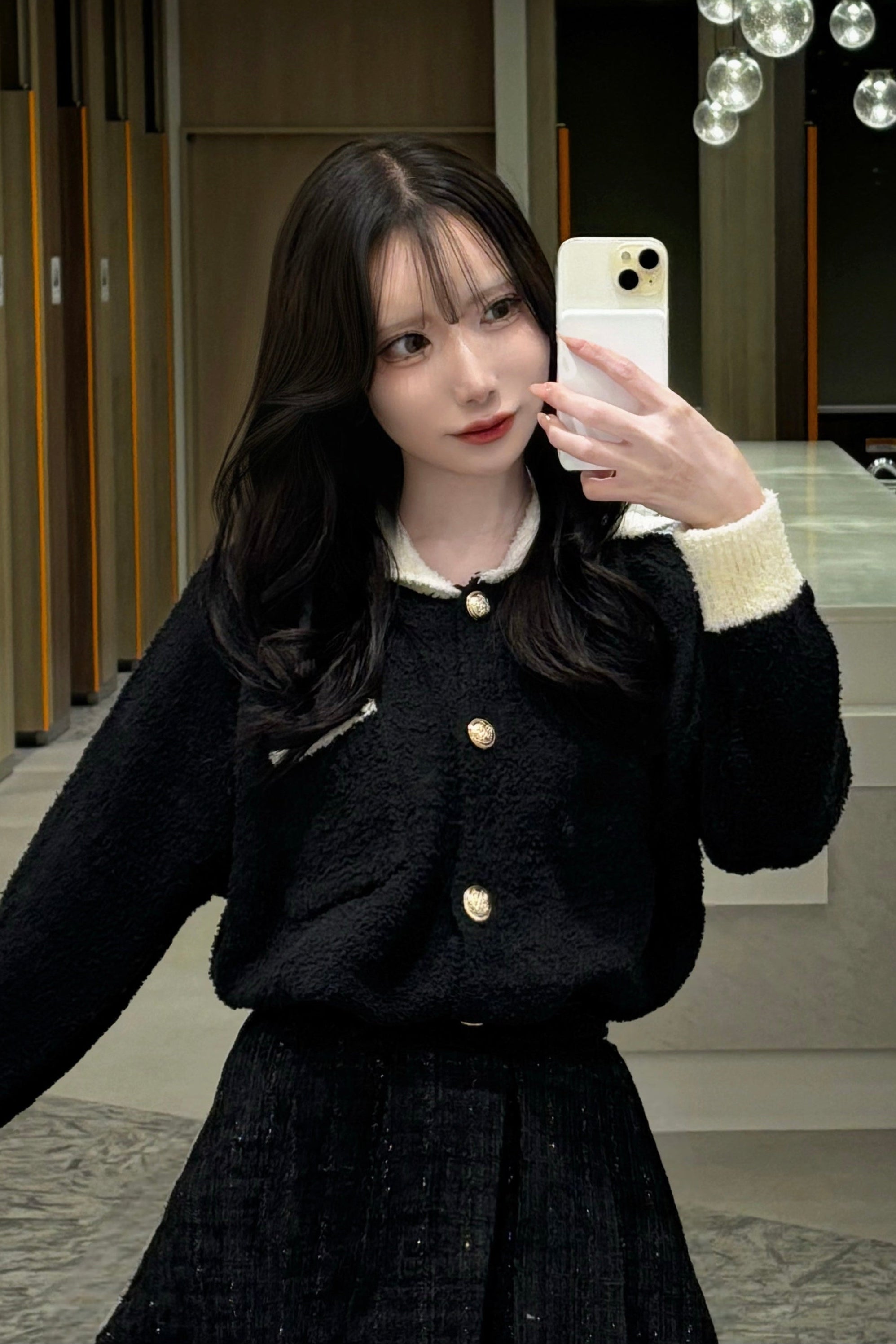 シャツエリバイカラーニット KR13604