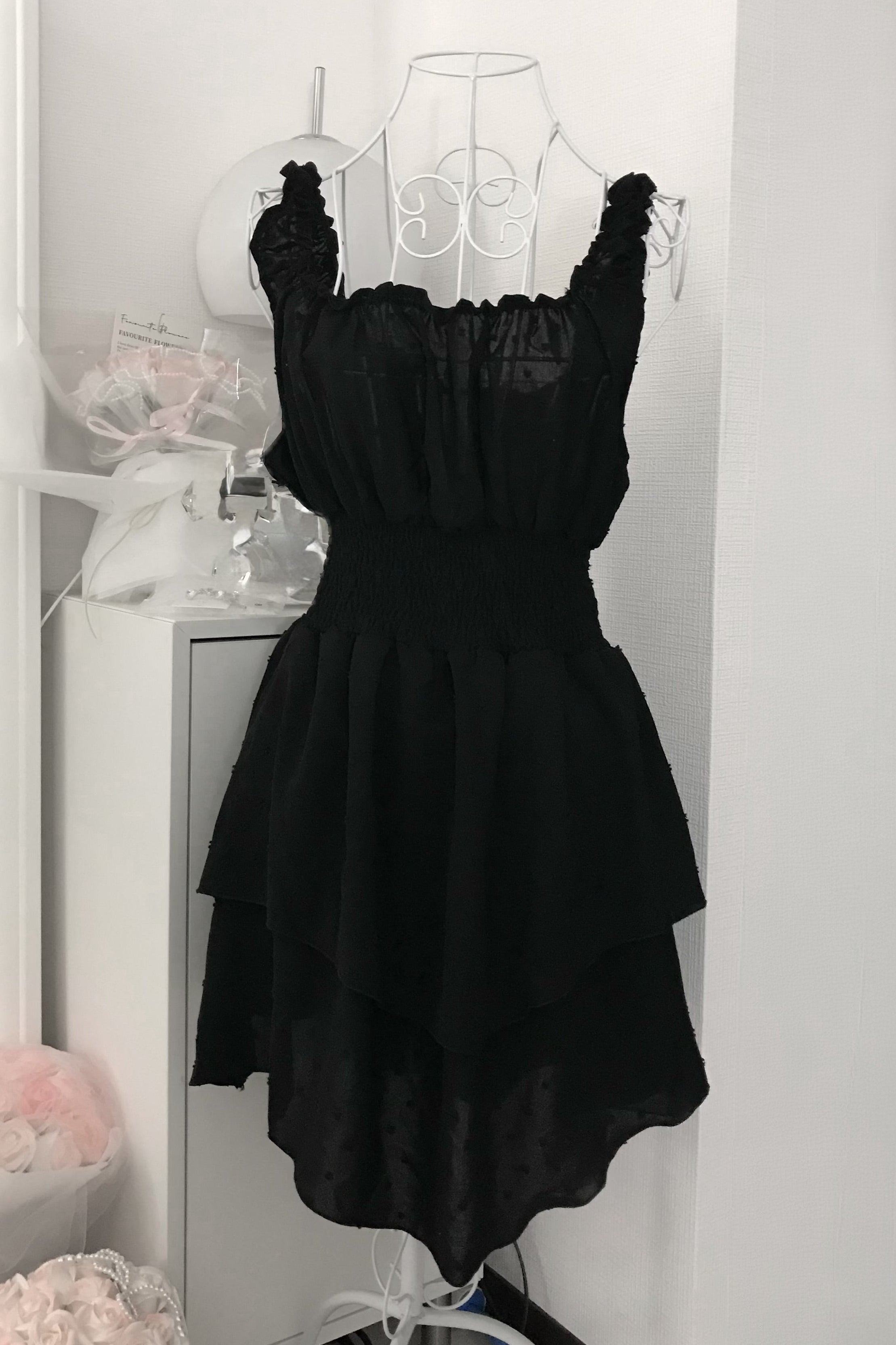 シャーリングティアードワンピース KR14751