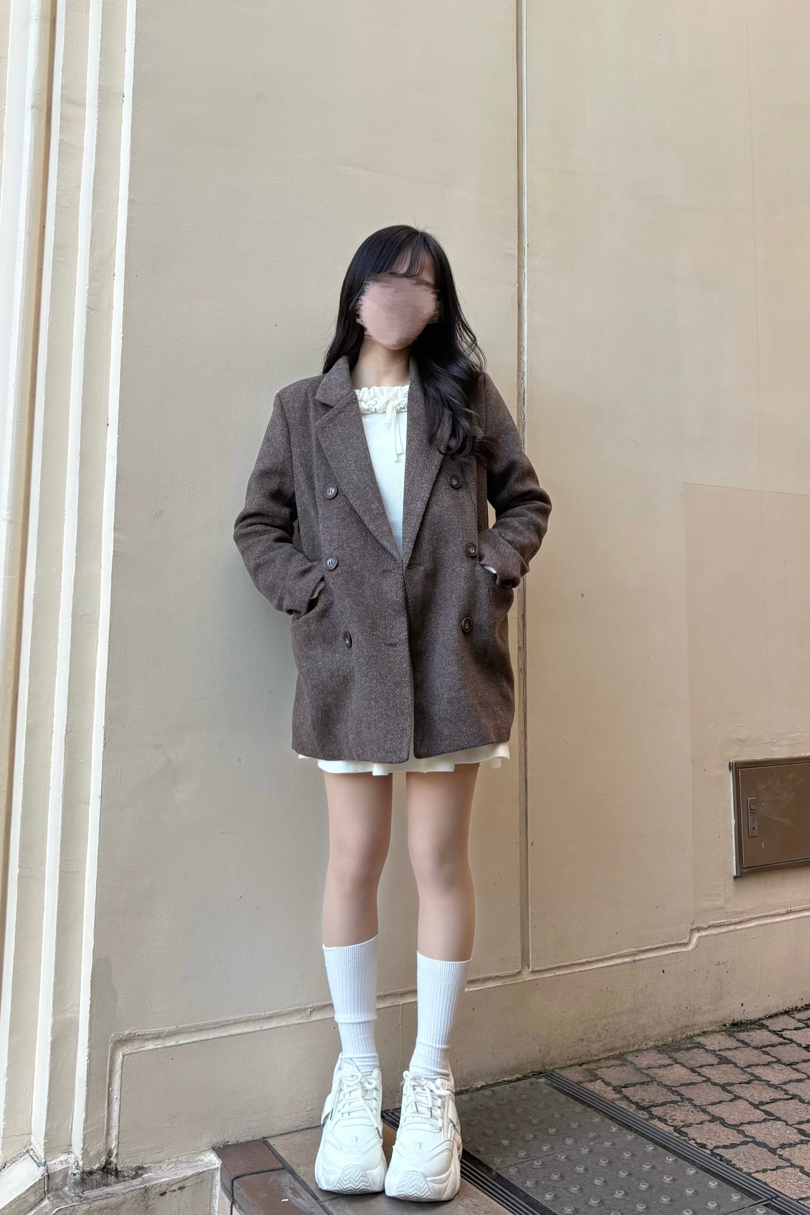 ダブルブレストロングコート KR30060