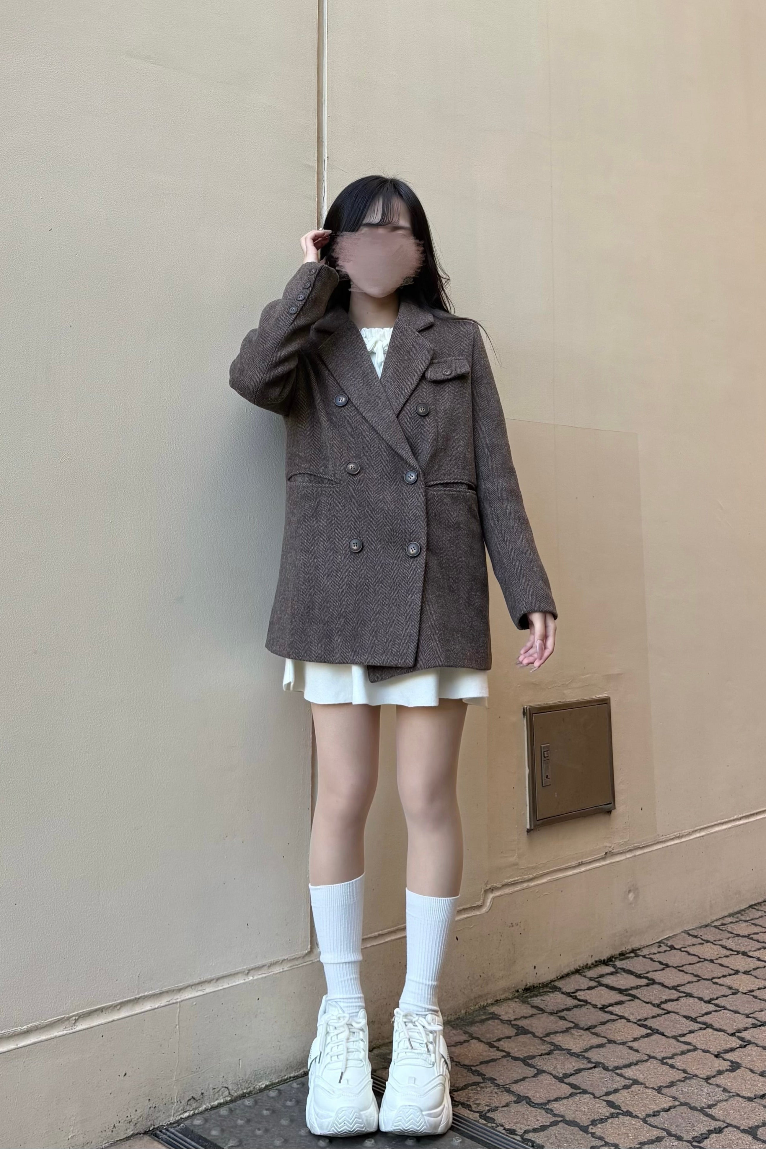 ダブルブレストロングコート KR30060