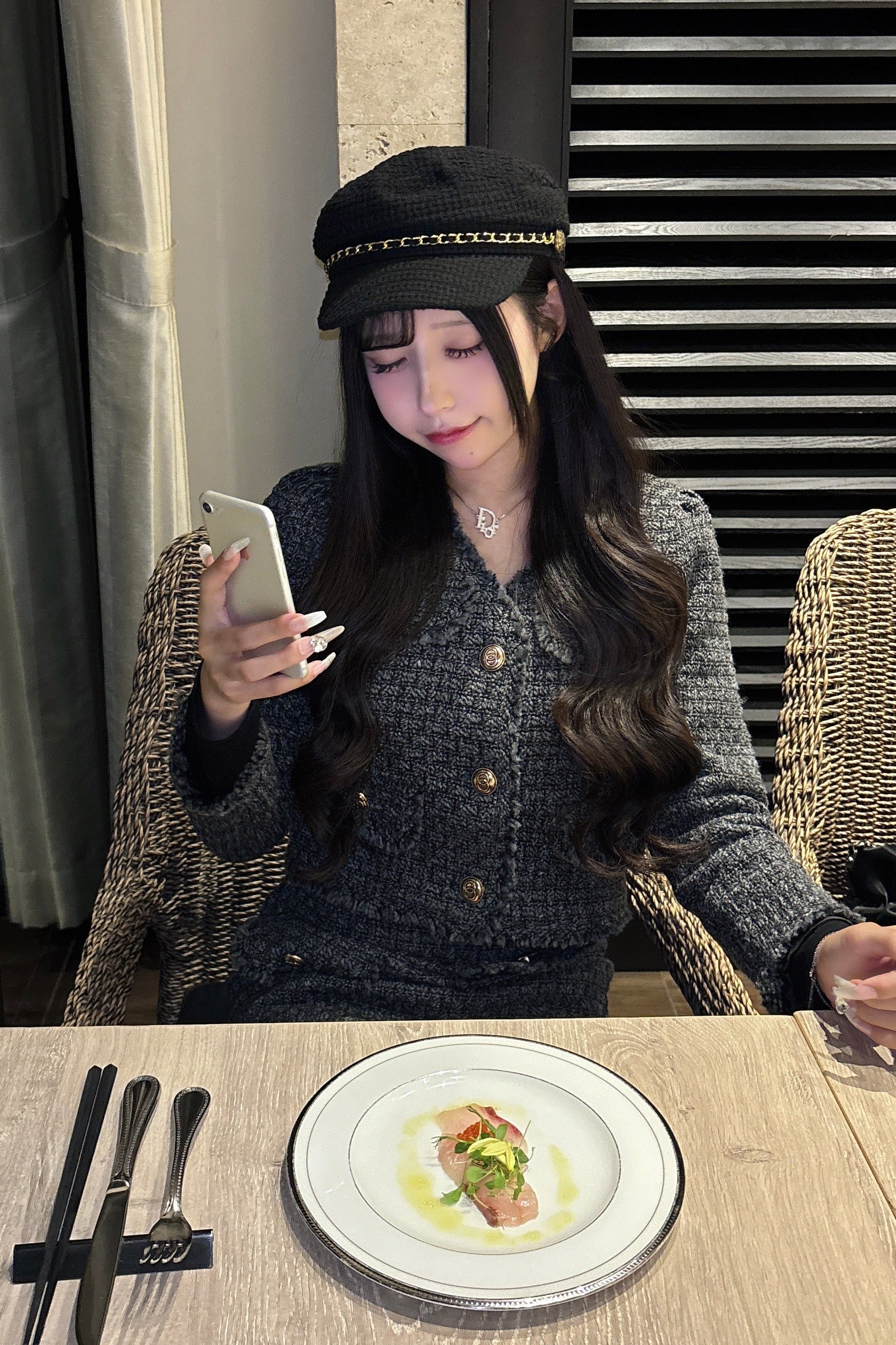 フリンジポケットツイードセットアップ KR30254