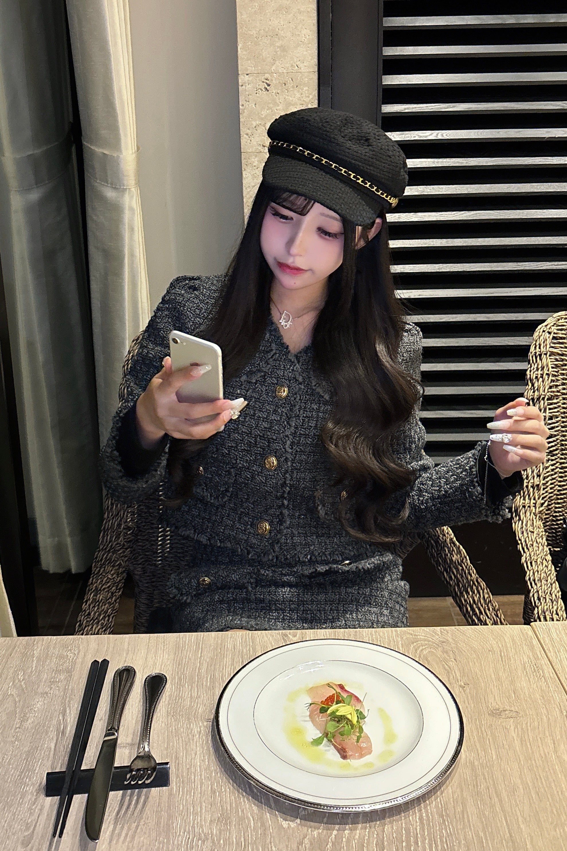 フリンジポケットツイードセットアップ KR30254