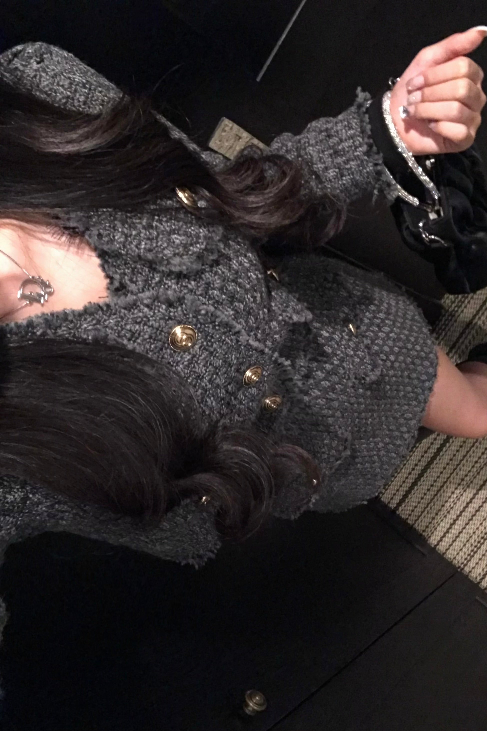 フリンジポケットツイードセットアップ KR30254