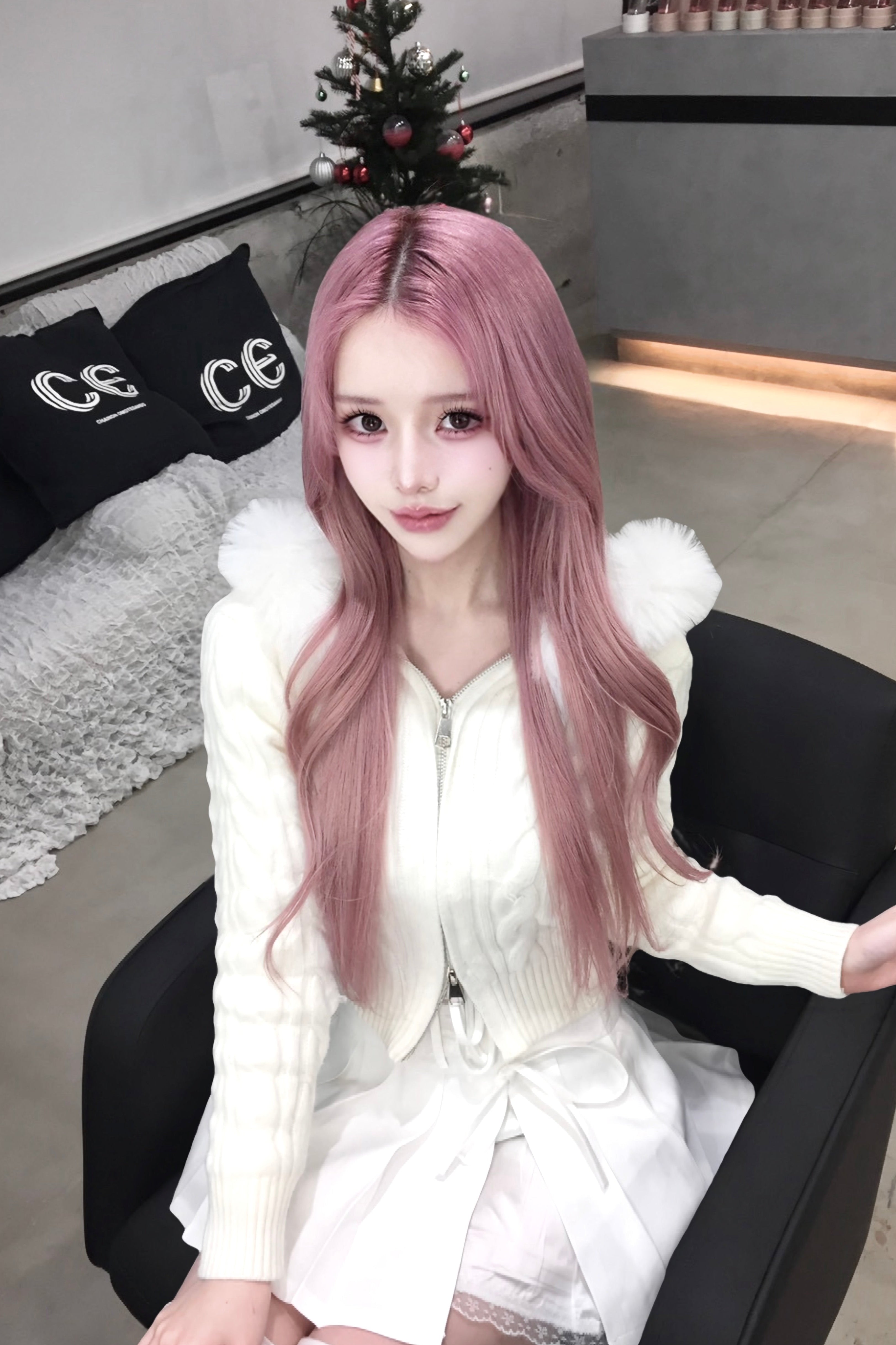 リボンレースプリーツスカート KR13424