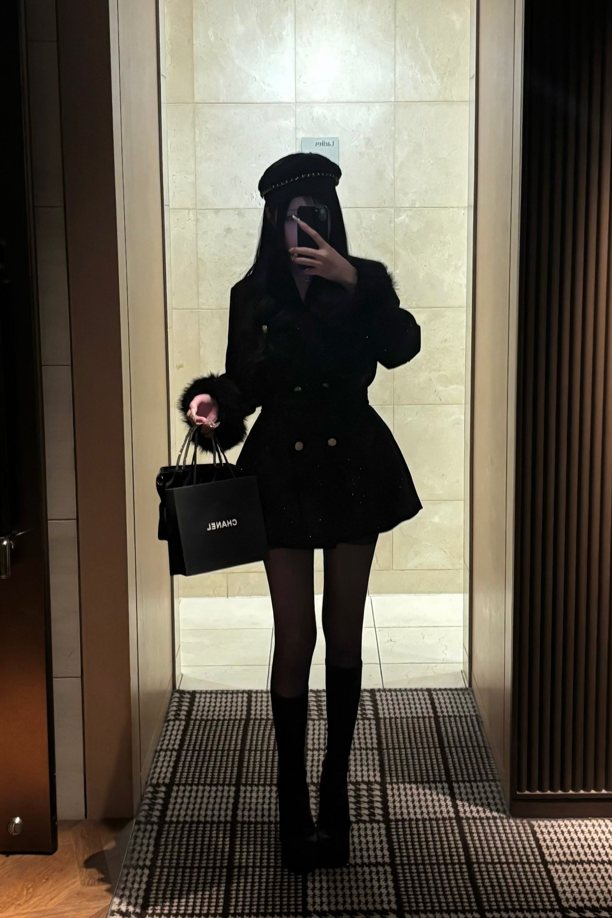 ロングラメコート KR30431