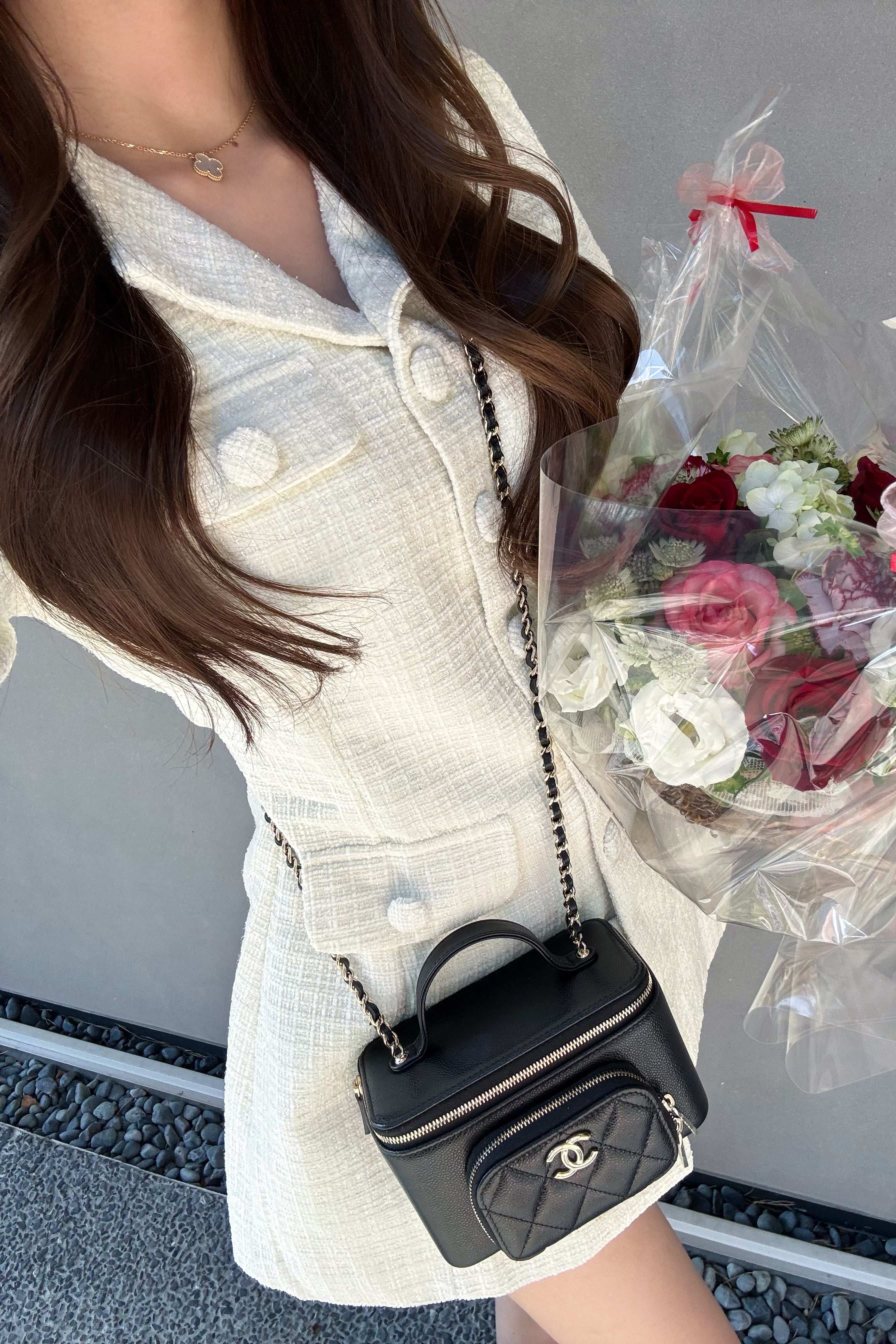 フレアツイードワンピース KR12292