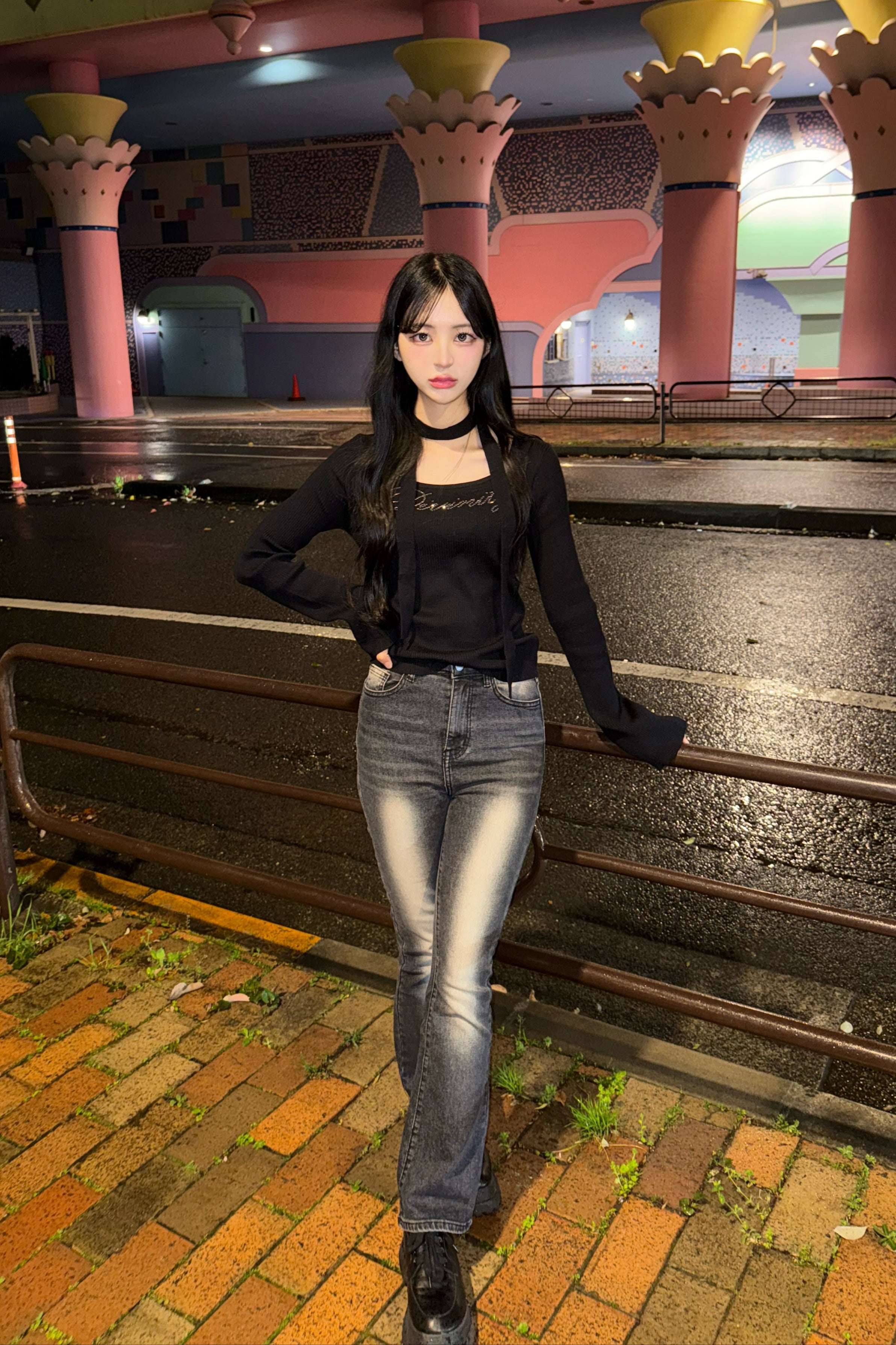 glitter logo tops KR10027