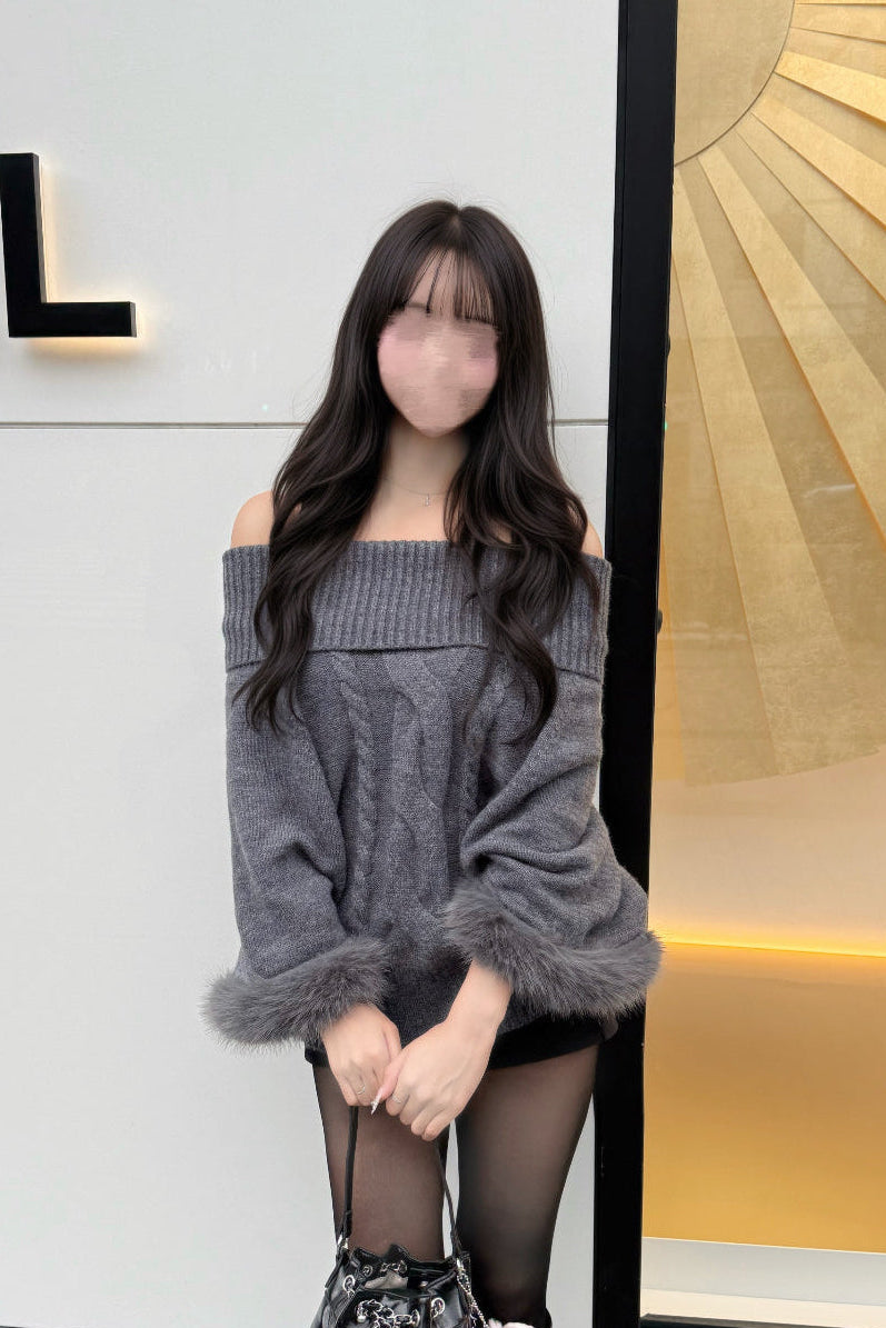 オフショルファースリーブニット KR13915