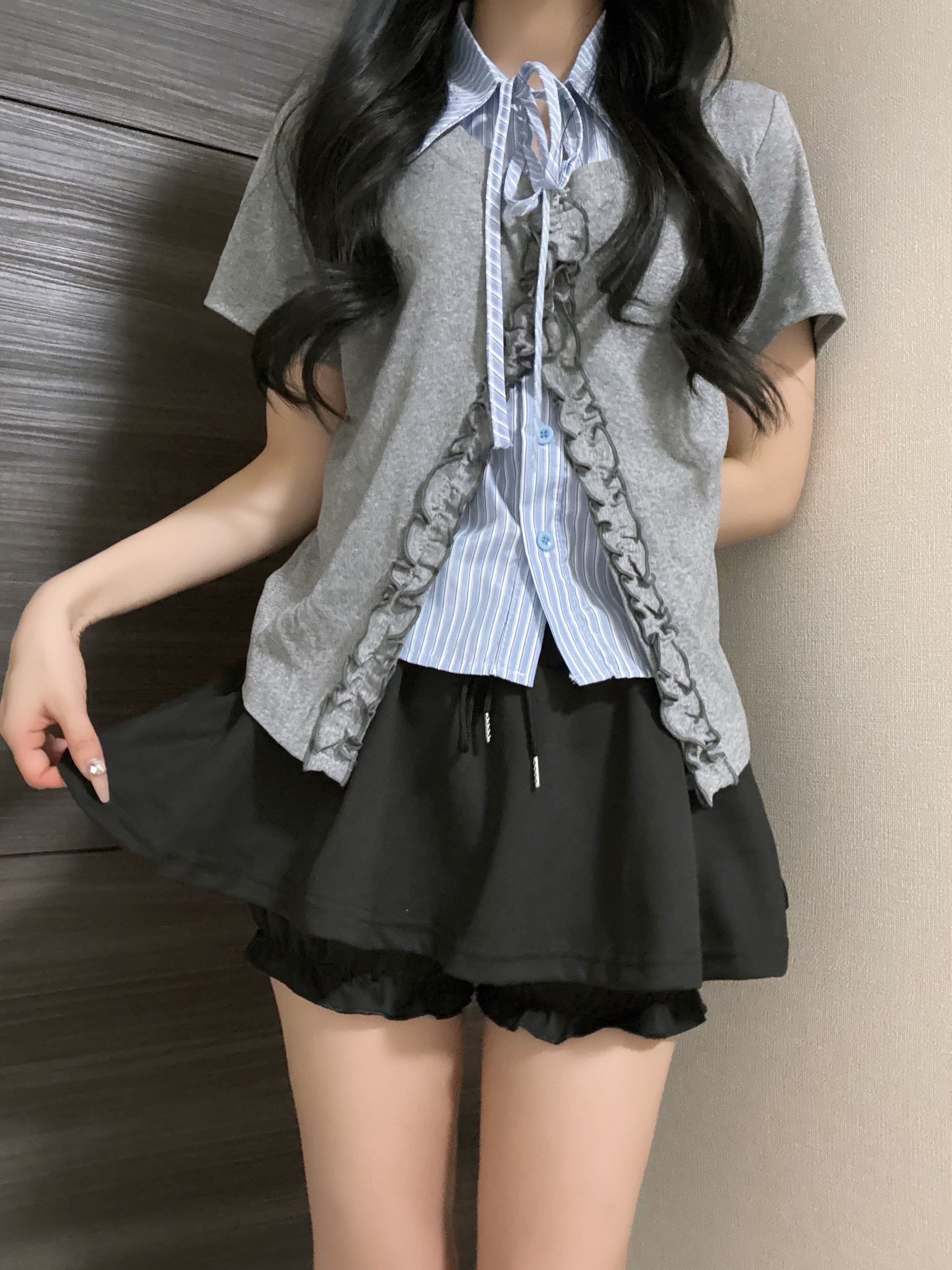 スウェットフレアスカパン KR13897